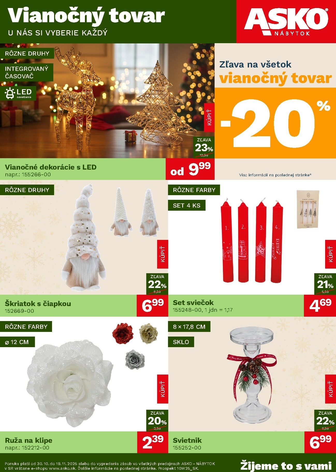 asko-nabytok - Leták ASKO NÁBYTOK - Vianočný leták platný od 30.10. do 19.11. - page: 1