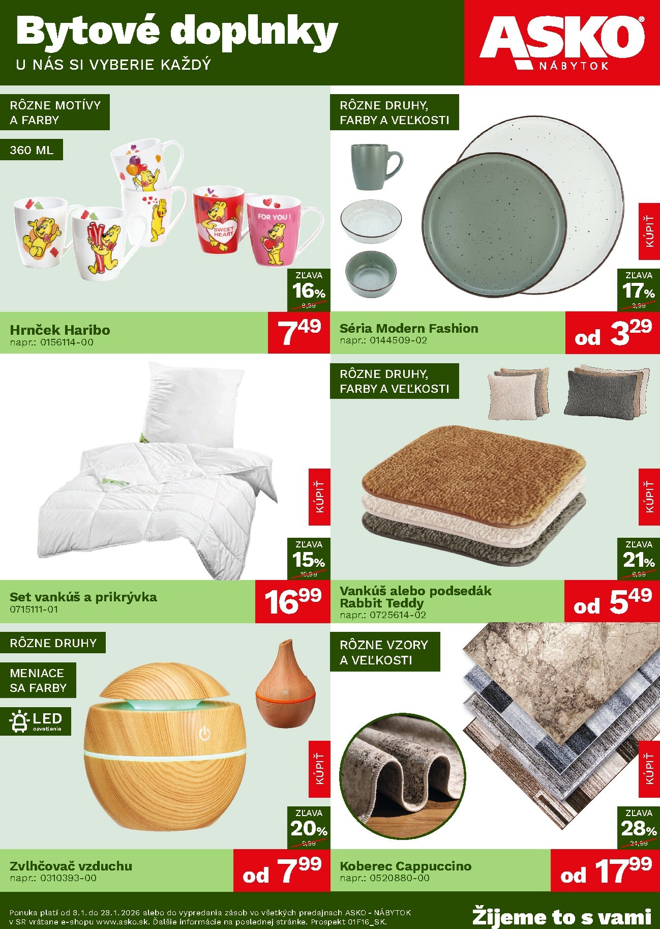 asko-nabytok - Leták ASKO NÁBYTOK - Bytové doplnky za skvelé ceny platný od 08.01. do 28.01. - page: 1