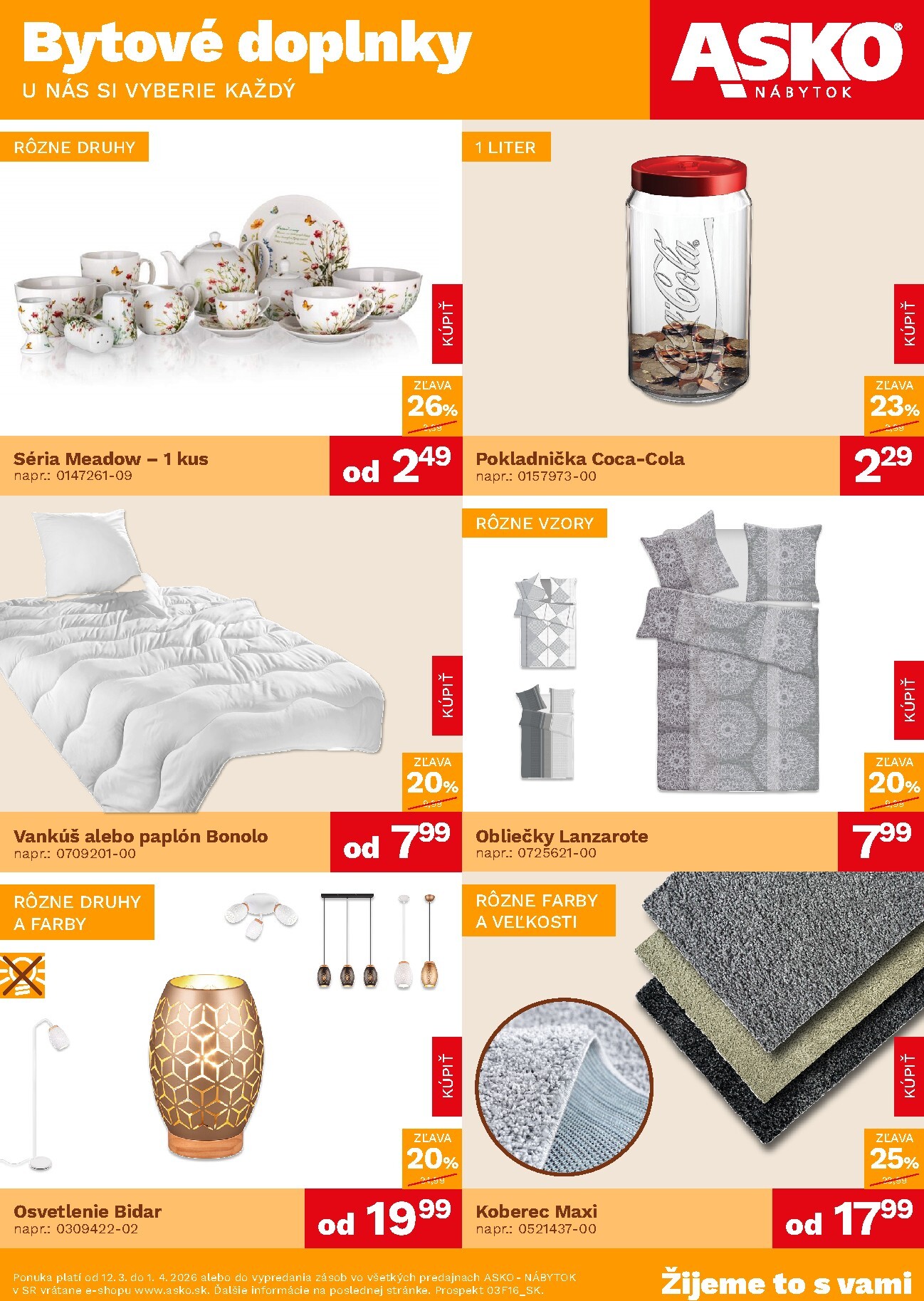asko-nabytok - Leták ASKO NÁBYTOK - Bytové doplnky platný od 12.03.2026 do 01.04.2026 - page: 1