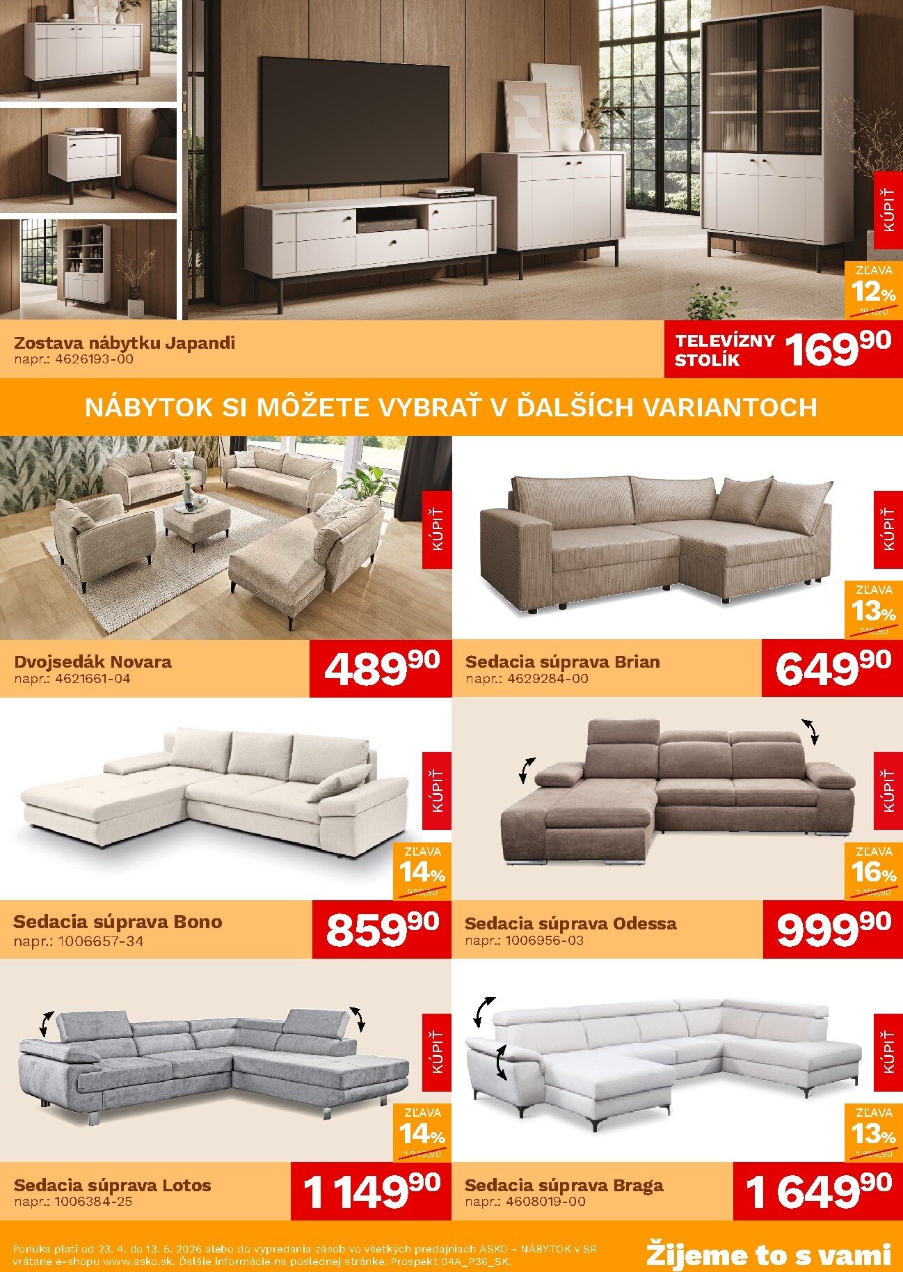 asko-nabytok - Aktuálny leták ASKO NÁBYTOK - Akčná ponuka od štvrtka, 23.04.2026 do stredy, 13.05.2026 - page: 2