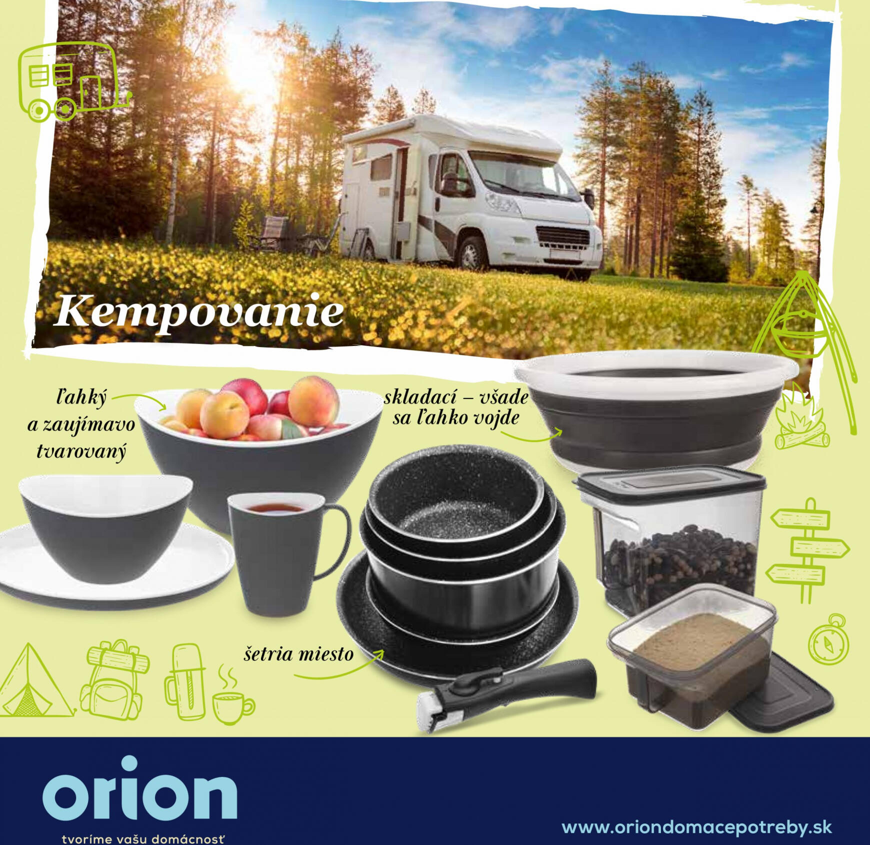 orion - Orion - Kempovanie, riad do karavanu, varenie v prírode