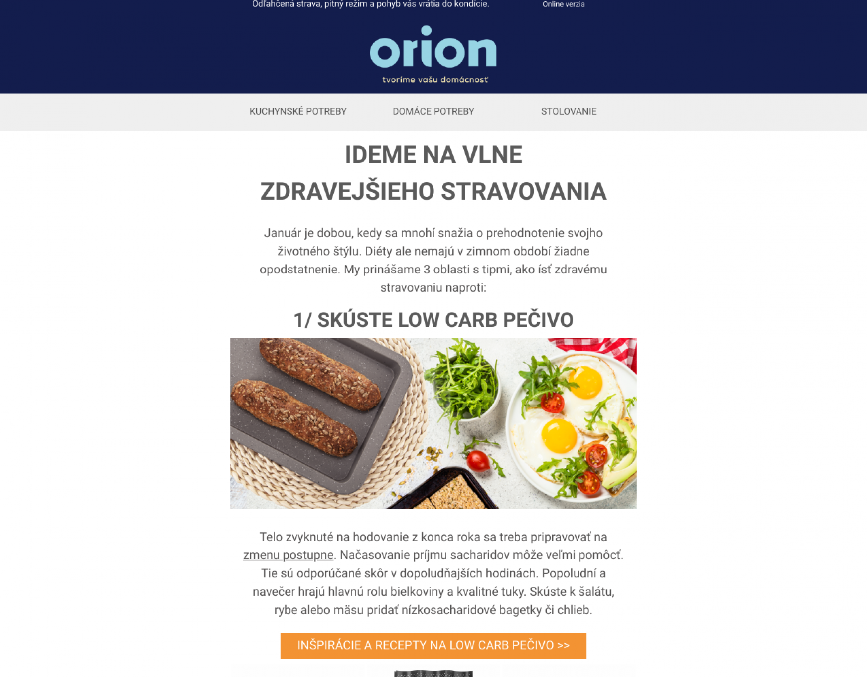 orion - Orion tipy na zdravé januárové stravovanie.
