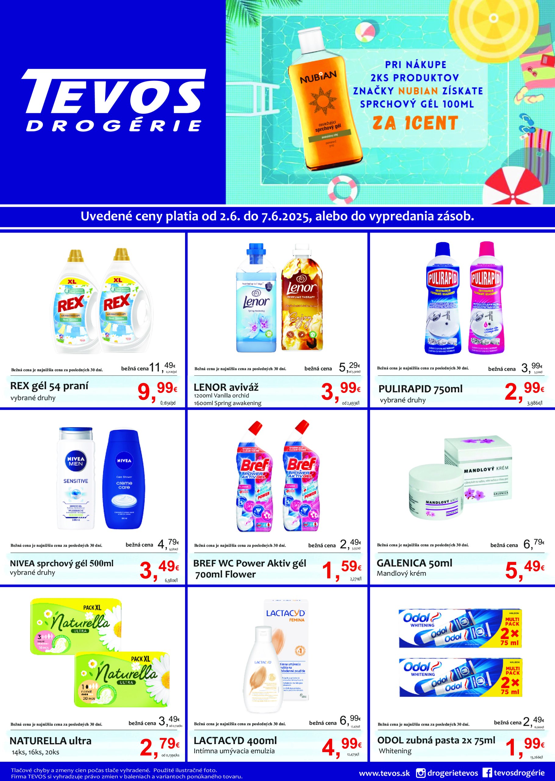 tevos-drogerie - TEVOS drogérie leták platný od 02.06. - 07.06. - page: 1