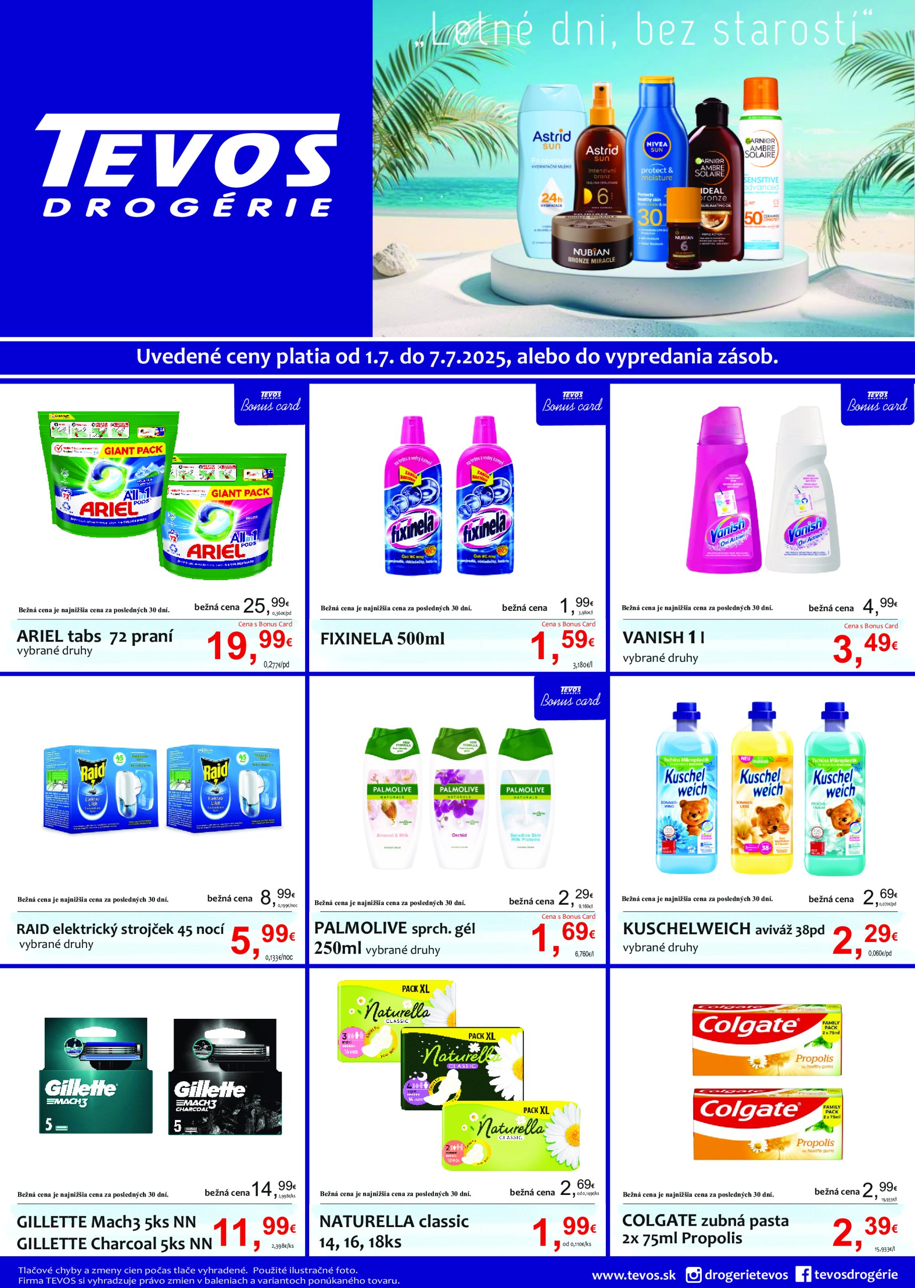 tevos-drogerie - Leták TEVOS drogérie platný od 01.07. do 07.07.
