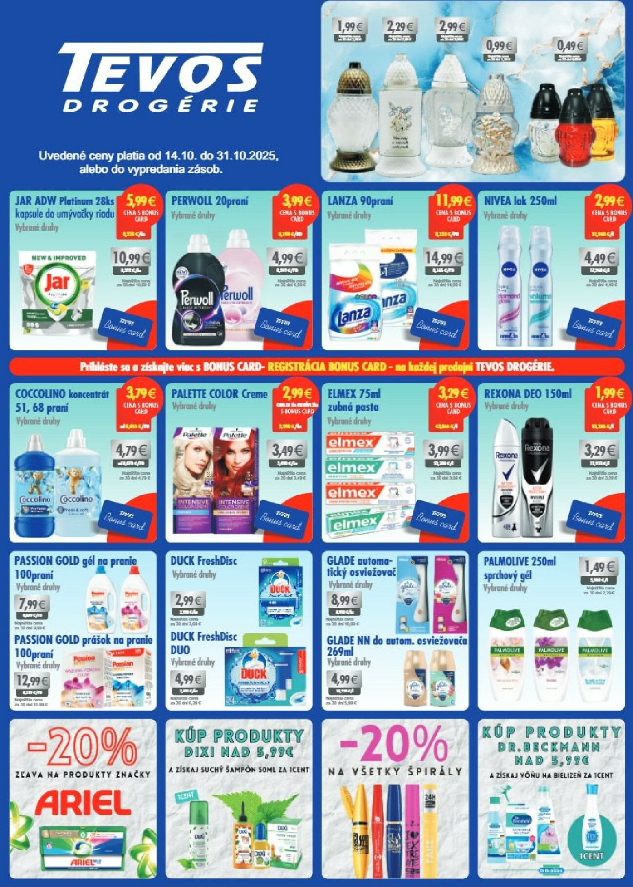 tevos-drogerie - Leták TEVOS drogérie platný od 14.10. do 31.10.