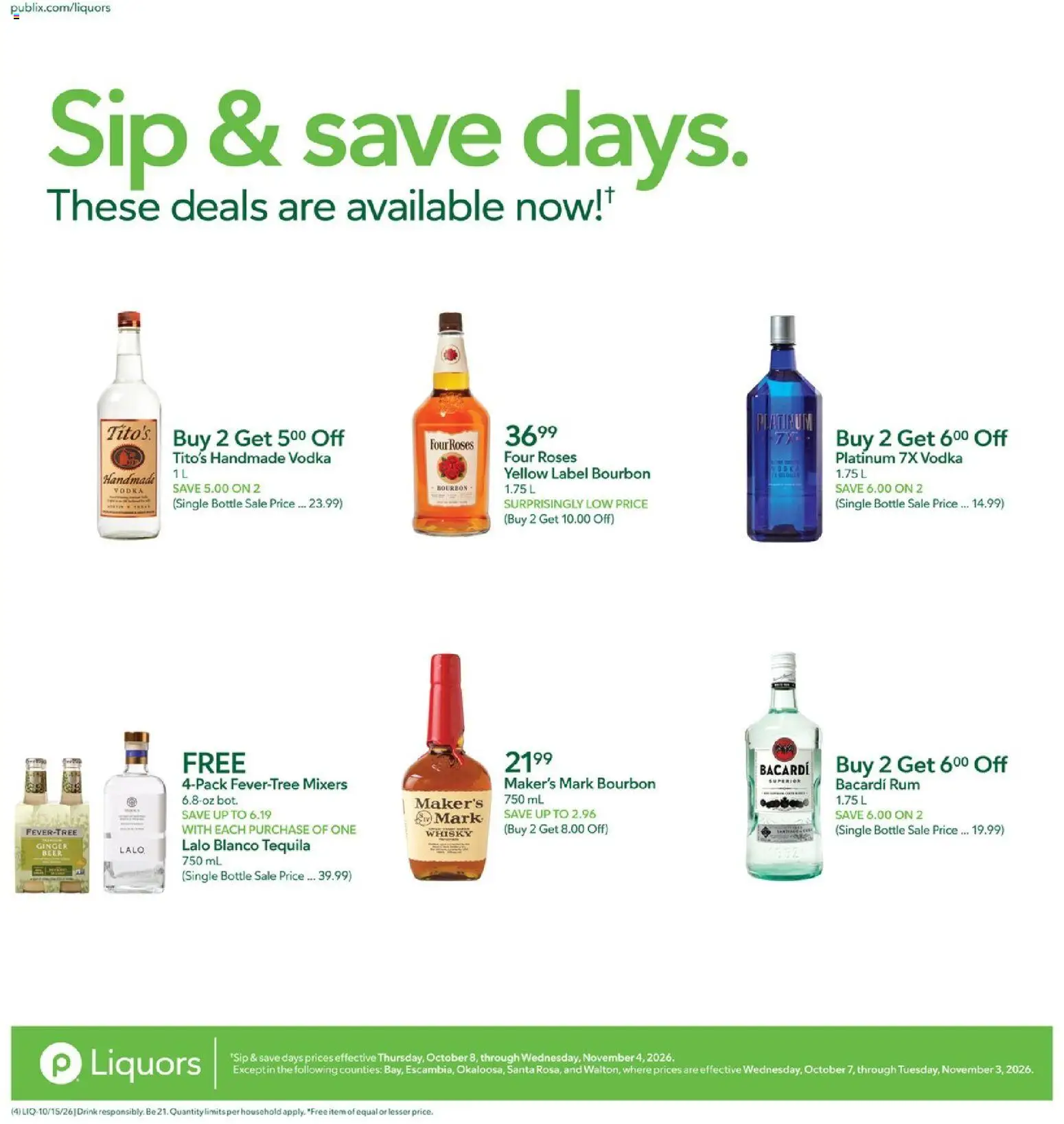 publix - Publix Liquor Ad - 10/15 - 10/21 2026 - page: 4