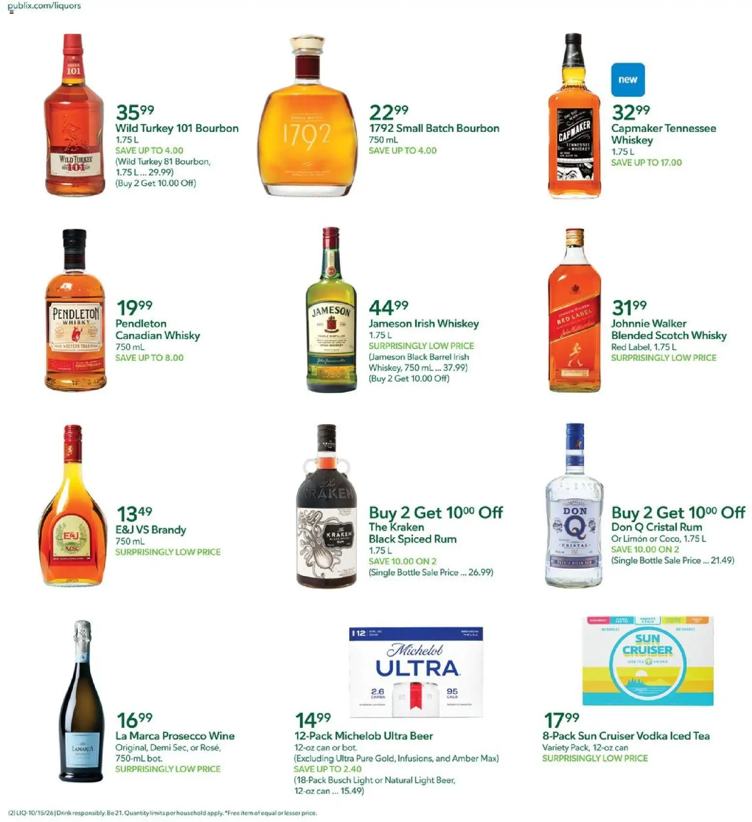 publix - Publix Liquor Ad - 10/15 - 10/21 2026 - page: 2