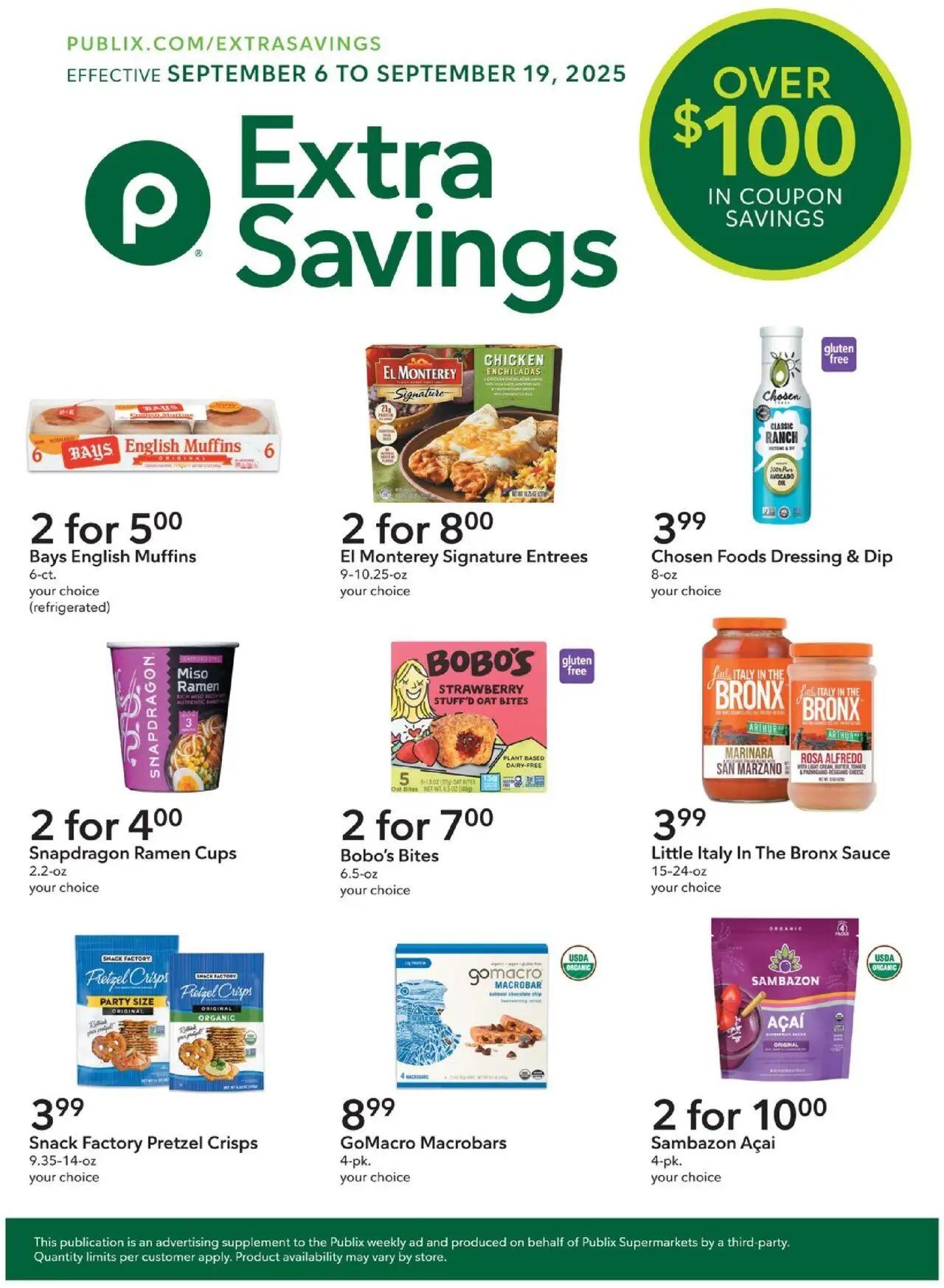 publix - Publix Extra Savings - 09/06 - 09/19 2025