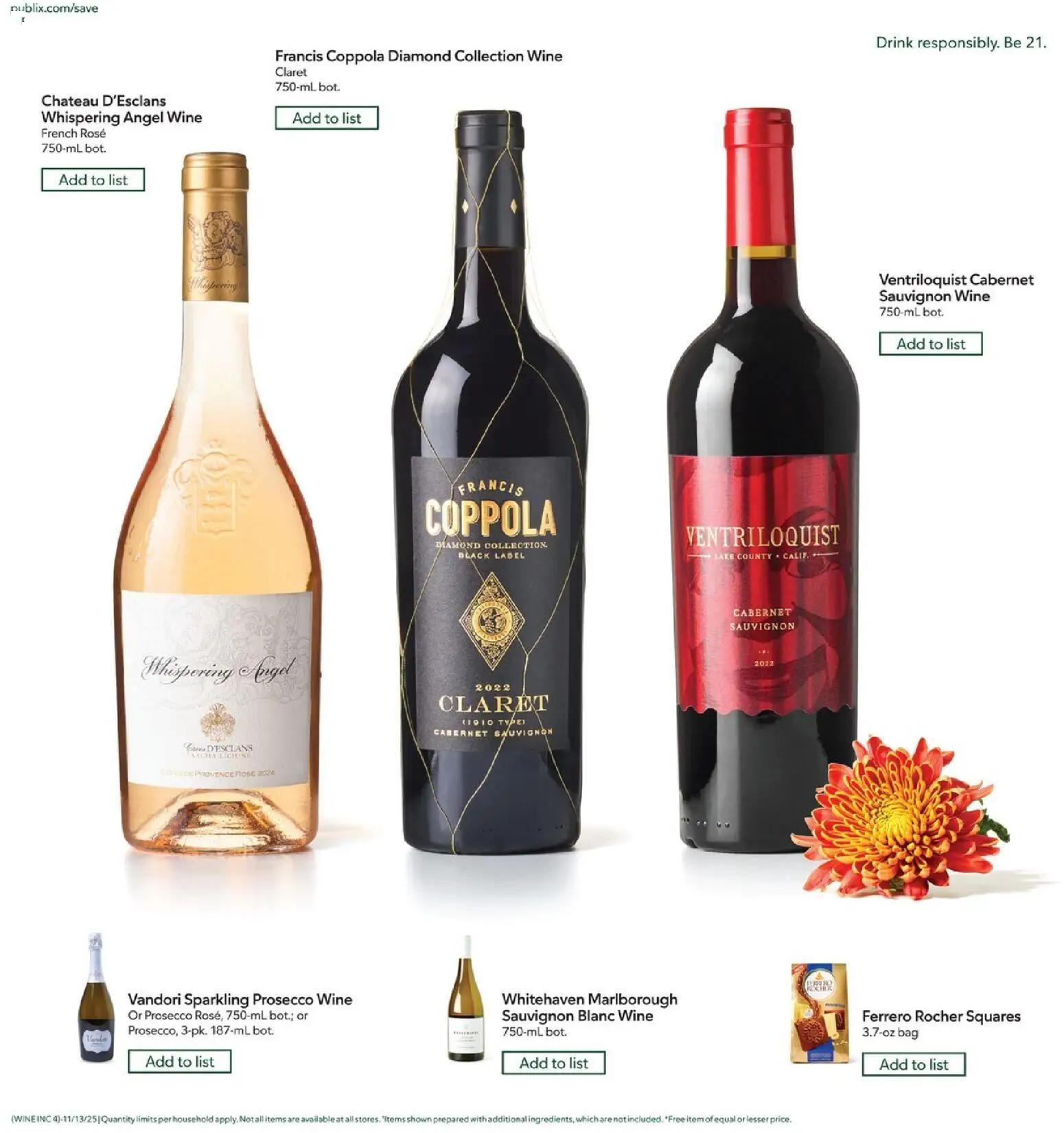 publix - Publix Wines Pairings - 11/12 - 11/18 2025 - page: 4