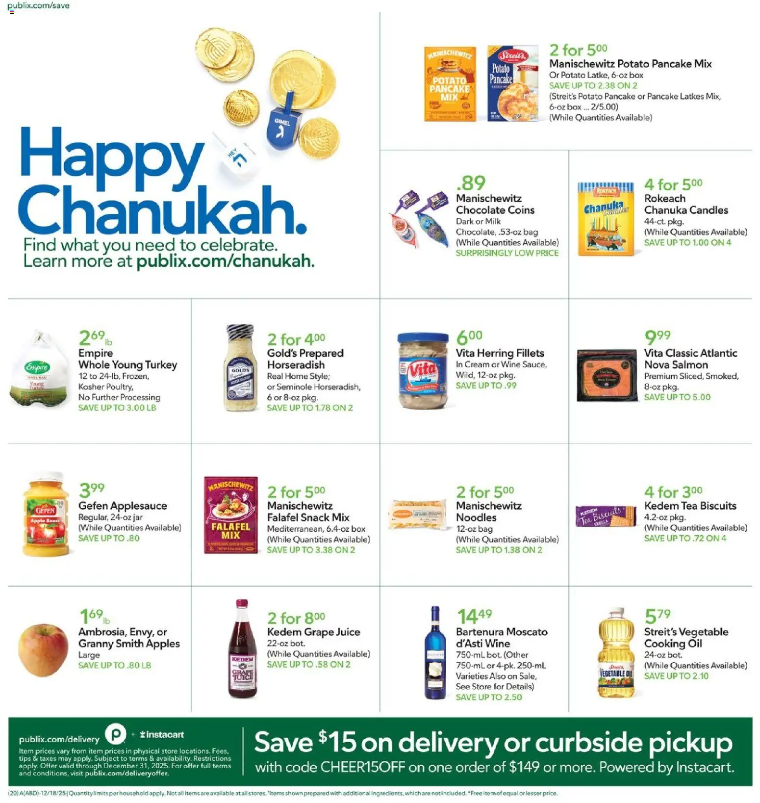 publix - Publix Happy Chanukah - 12/17 - 12/24 2025