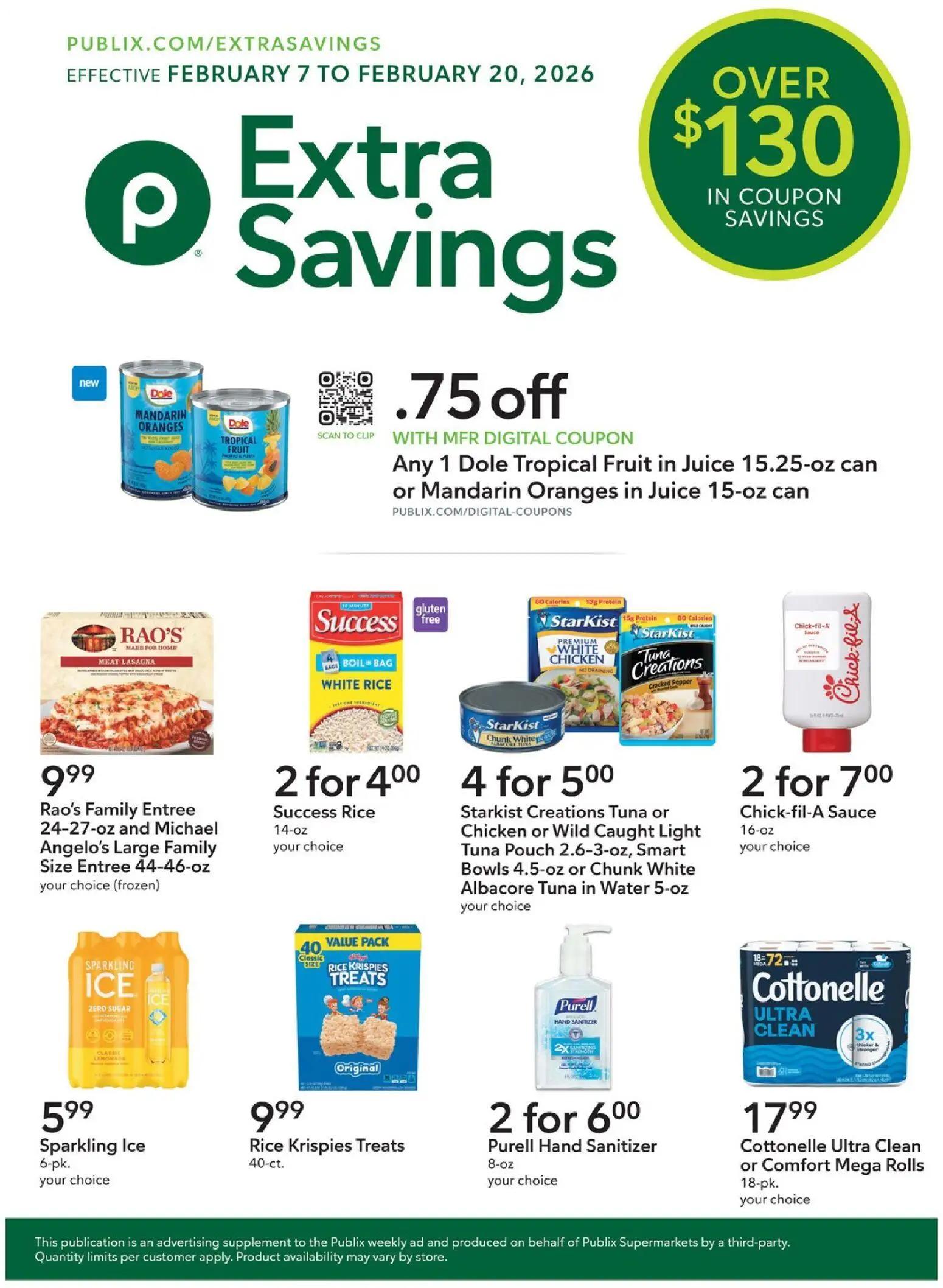 publix - Publix Extra Savings - 02/07 - 02/20 2026 - page: 1