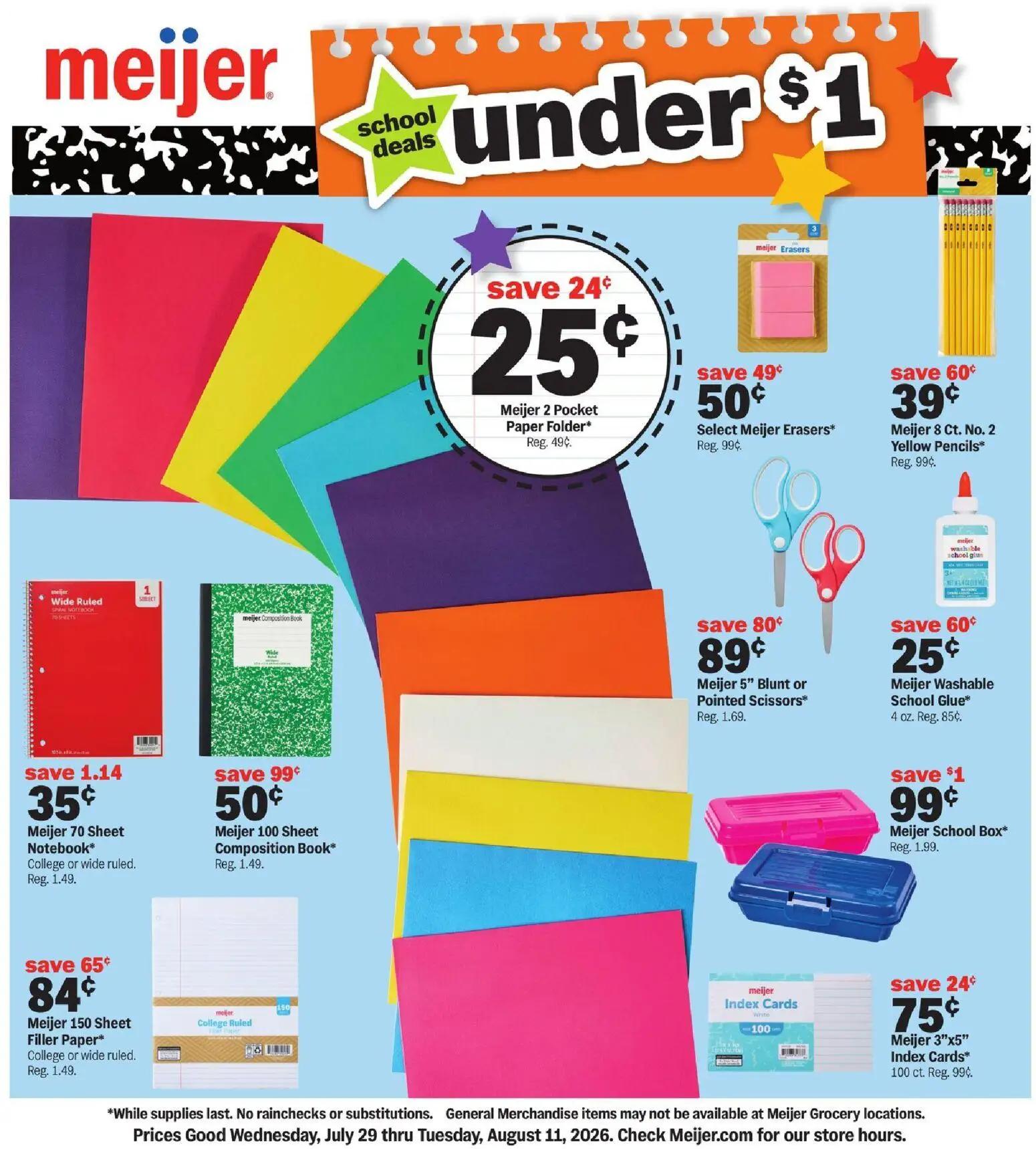 meijer - Meijer Back to School Deals - 07/29 - 08/11 2026