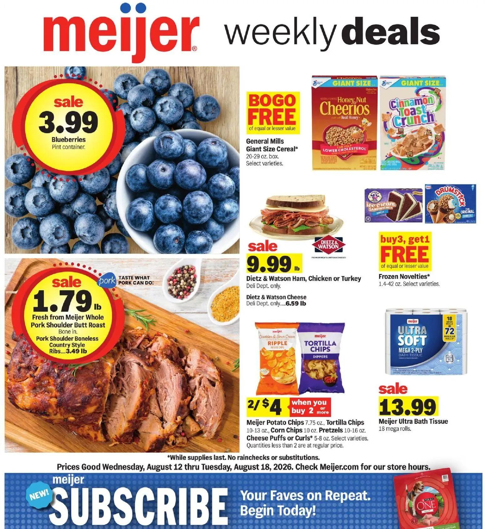 meijer - Meijer Weekly Ad - MI - 08/12 - 08/18 2026 - page: 1