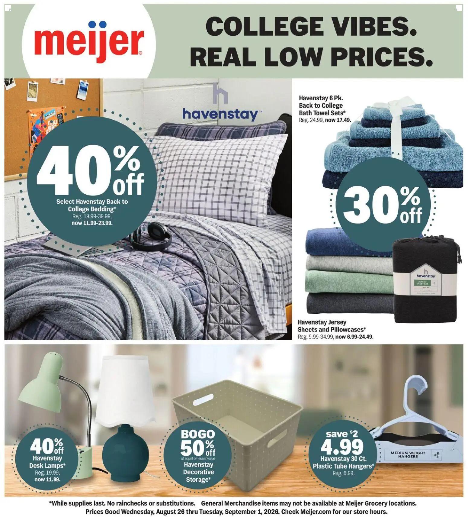 meijer - Meijer College Vibes Real Low Prices. - 08/26 - 09/01 2026