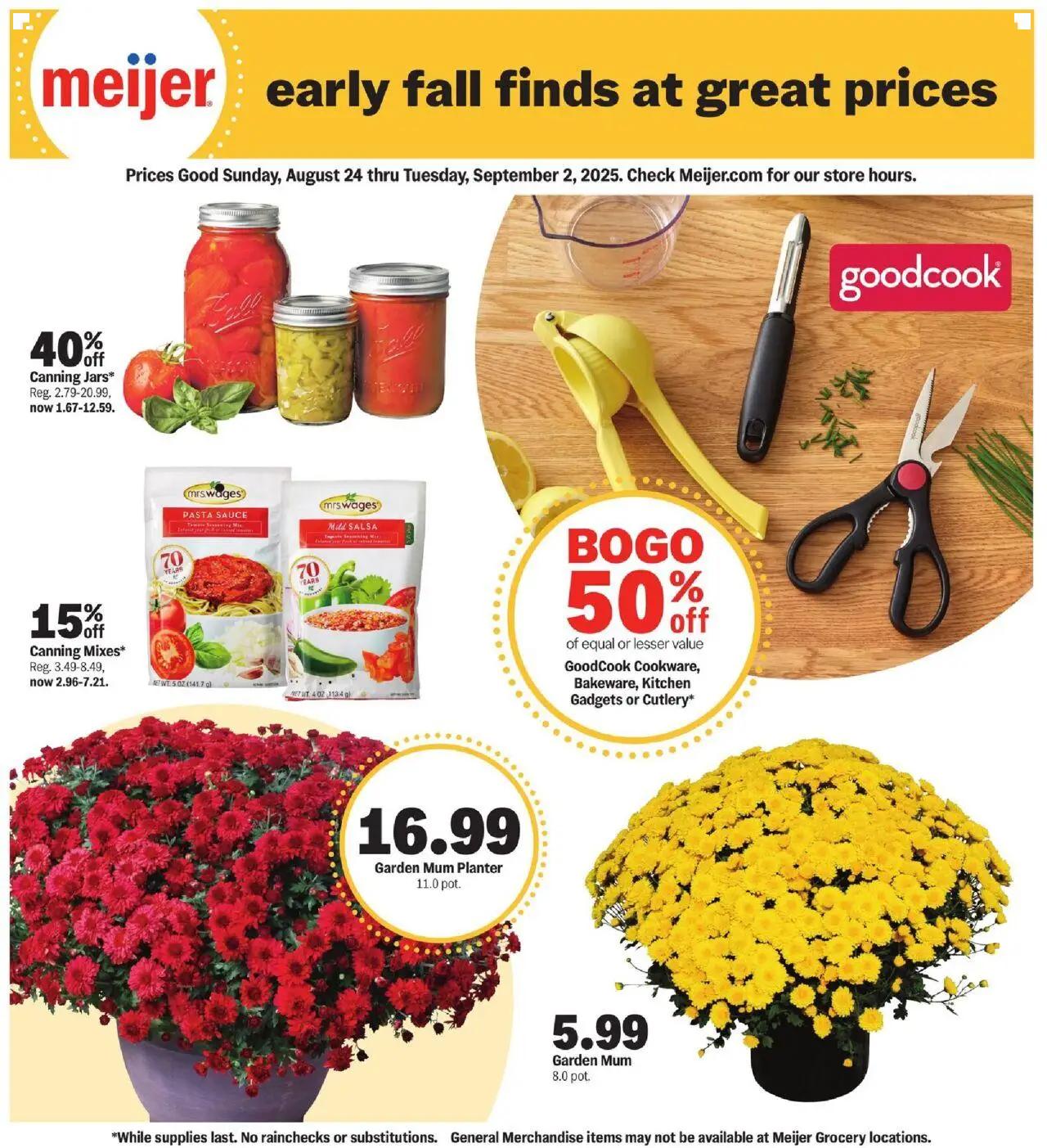 meijer - Meijer Early fall finds at great prices - 08/24 - 09/09 2025