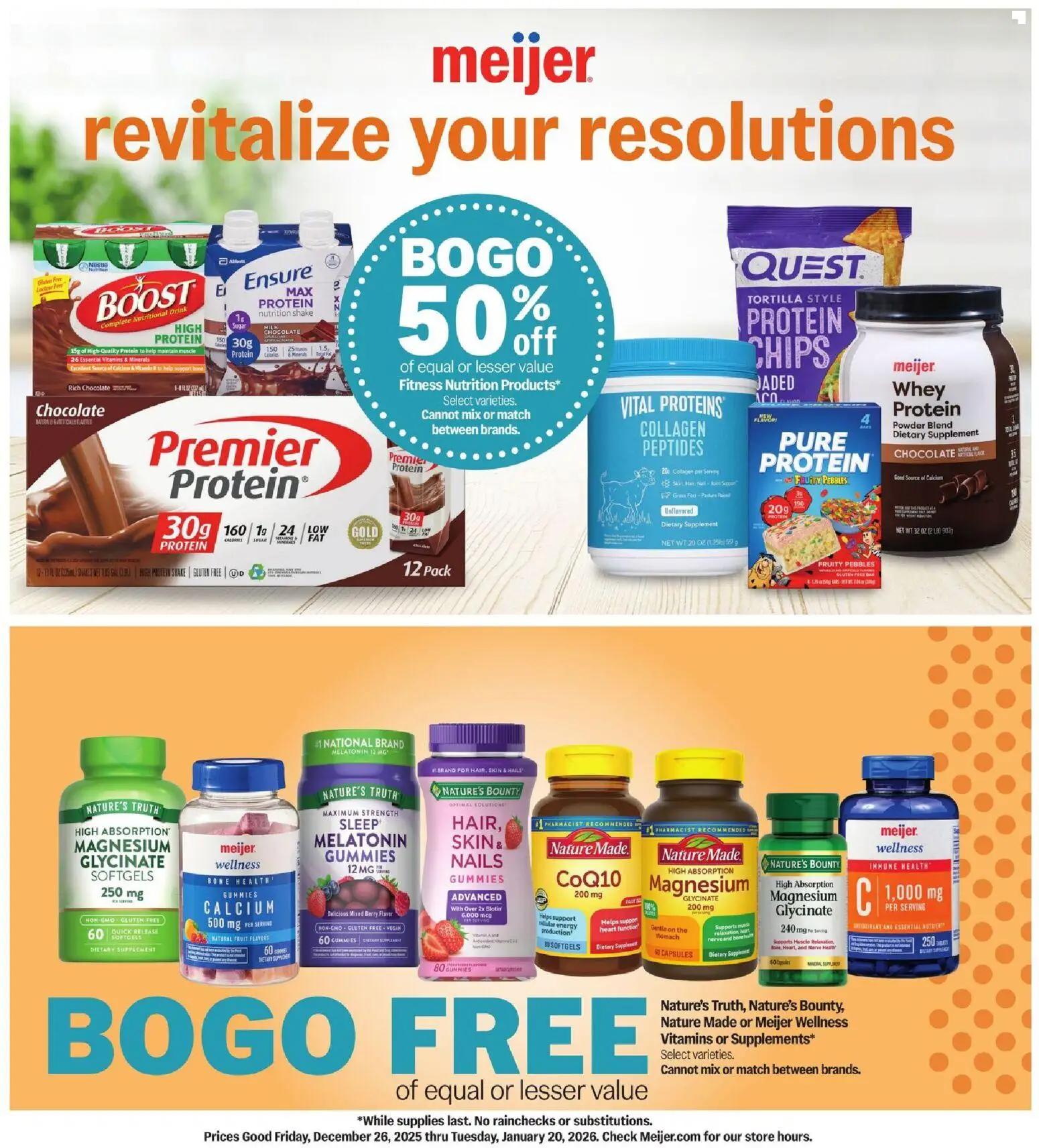 meijer - Meijer Revitalize Your Resolutions - 12/26/2025 - 01/20/2026 2025