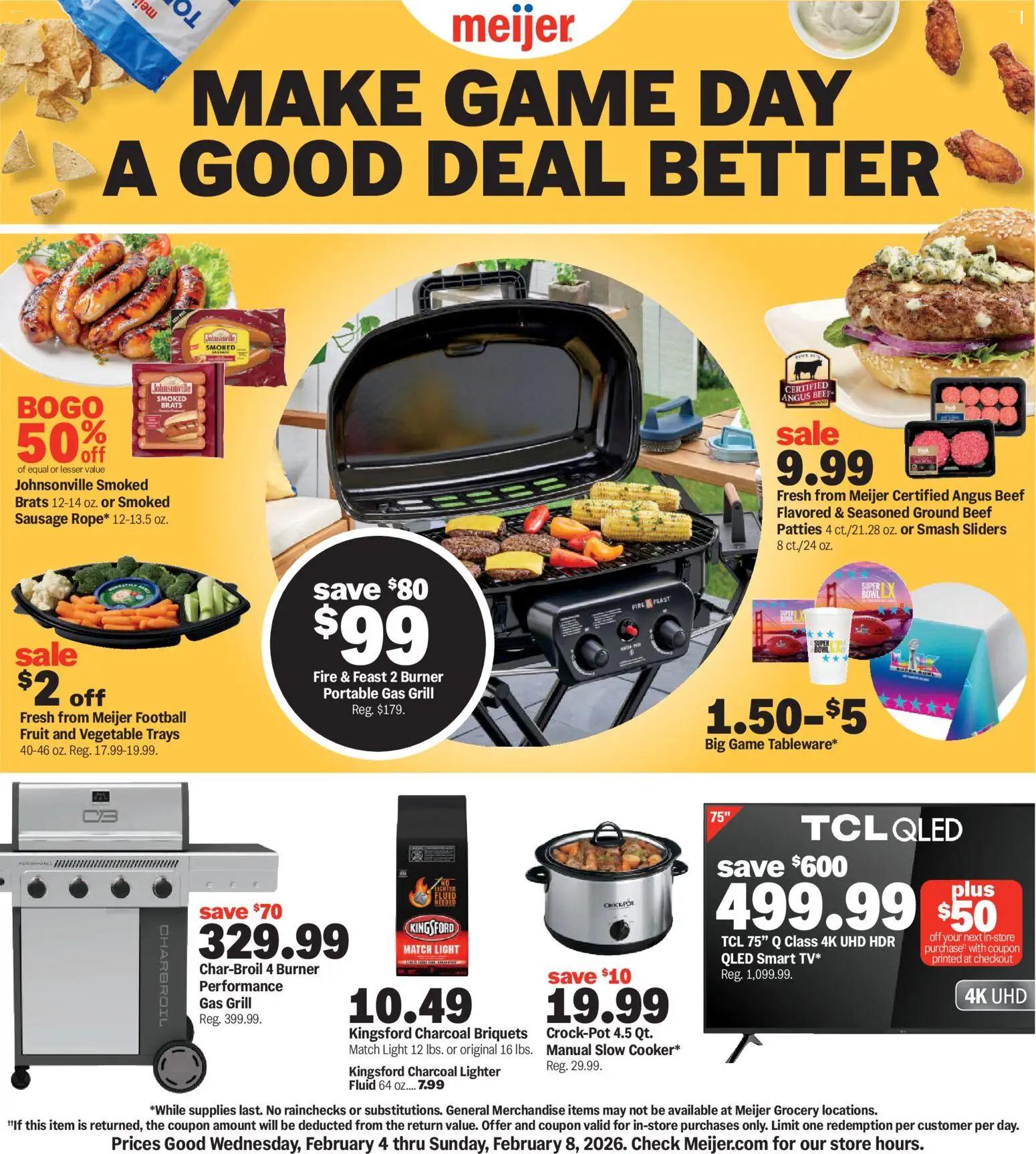 meijer - Meijer Make Game Day a Good Deal Better - 02/04 - 02/08 2026 - page: 1