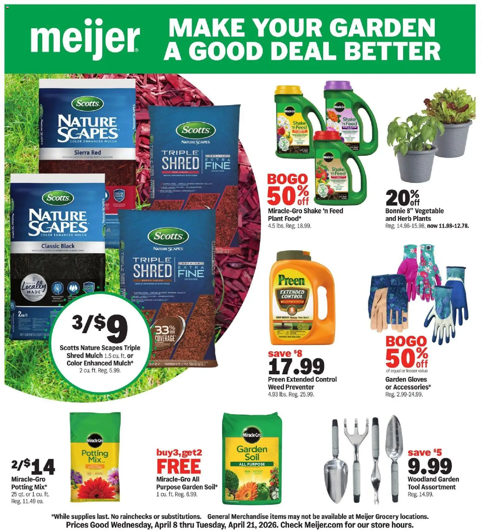 meijer - Meijer Make Your Garden a Good Deal Better - 04/08 - 04/21 2026 - page: 1