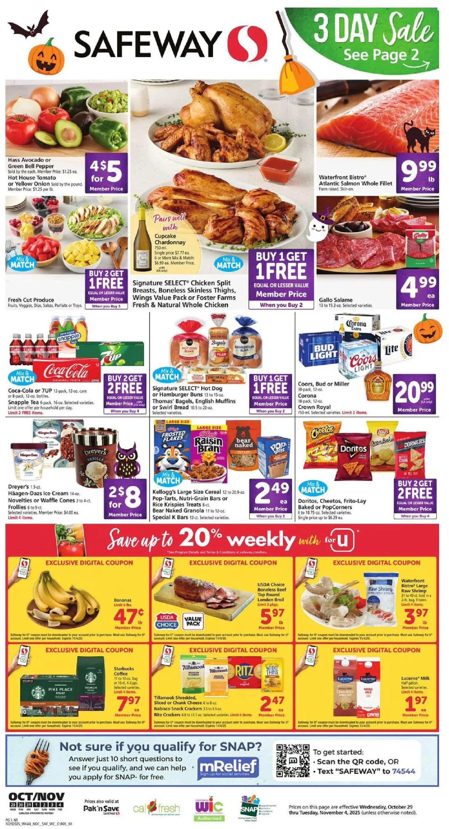 safeway - Safeway Weekly Ad - 10/29 - 11/04 2025 - page: 1