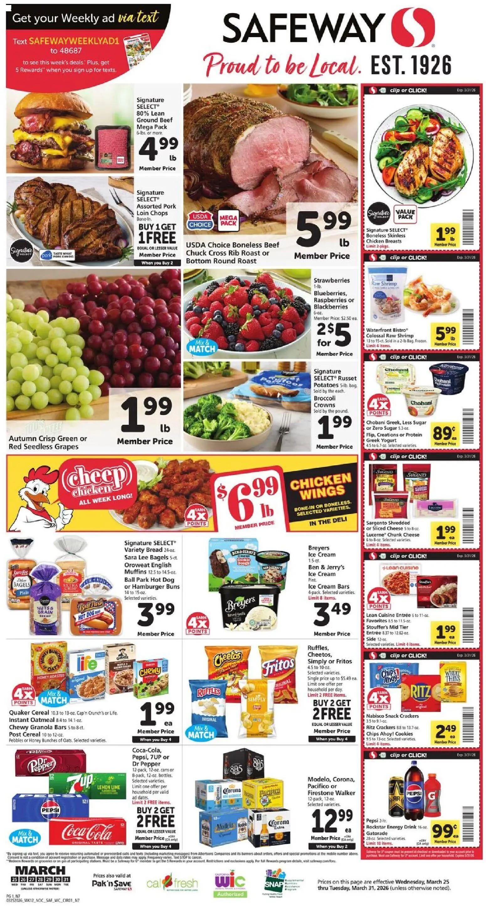 safeway - Safeway Weekly Ad - 03/25 - 03/31 2026 - page: 1