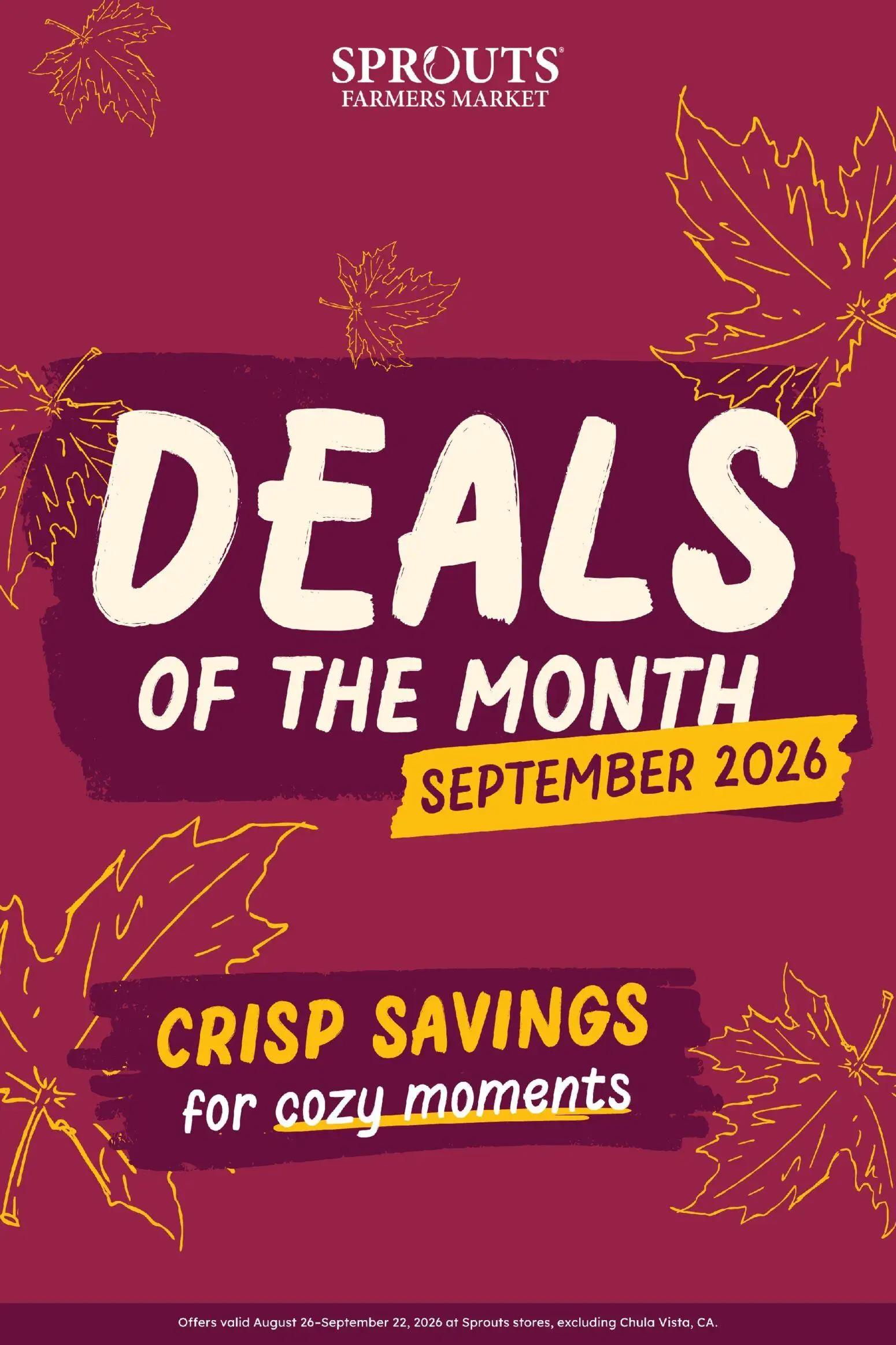 sprouts - Sprouts Monthly Ad - 08/26 - 09/30 2026 - page: 1