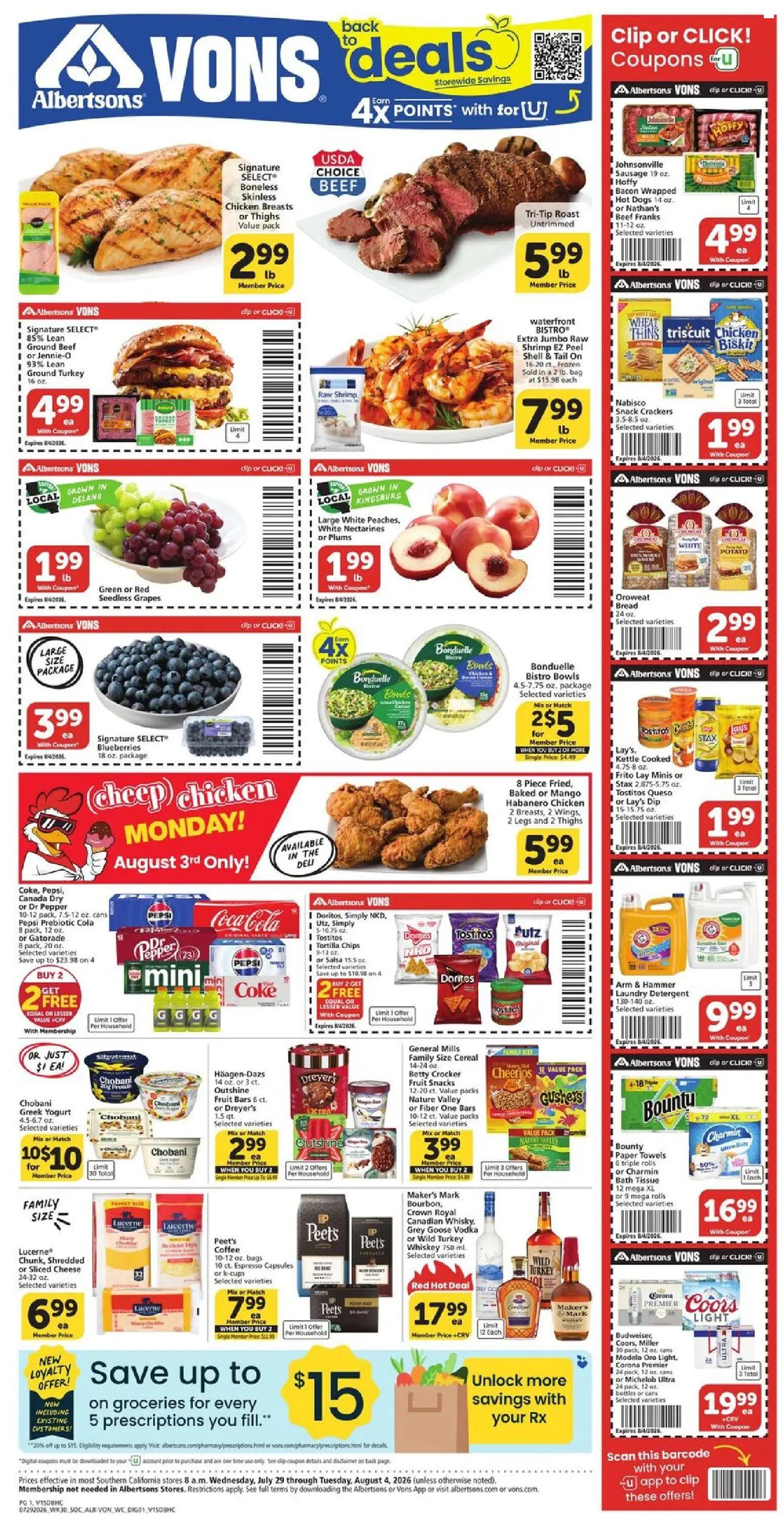 vons - Vons Weekly Ad - 07/29 - 08/04 2026