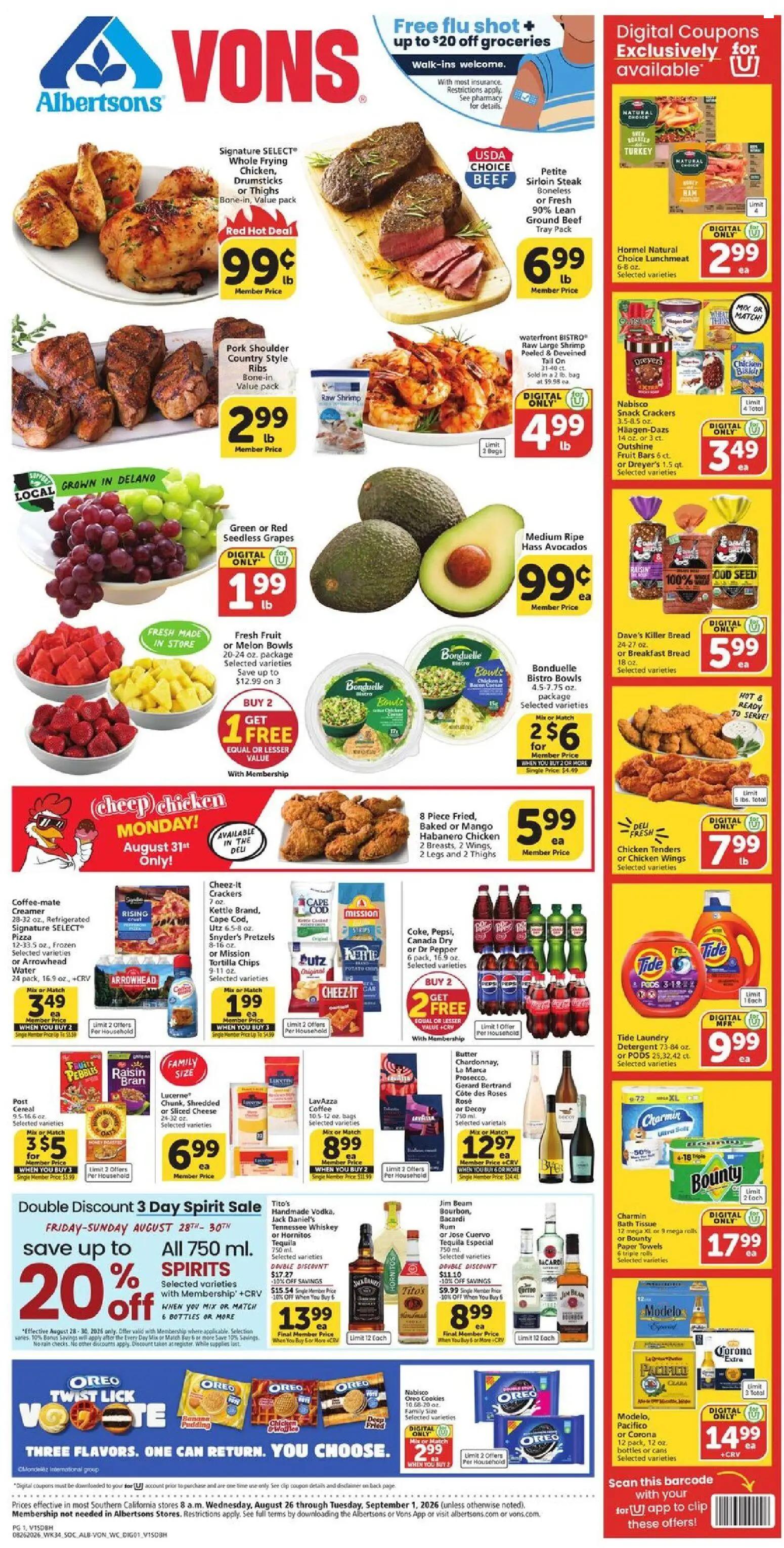 vons - Vons Weekly Ad - 08/26 - 09/01 2026