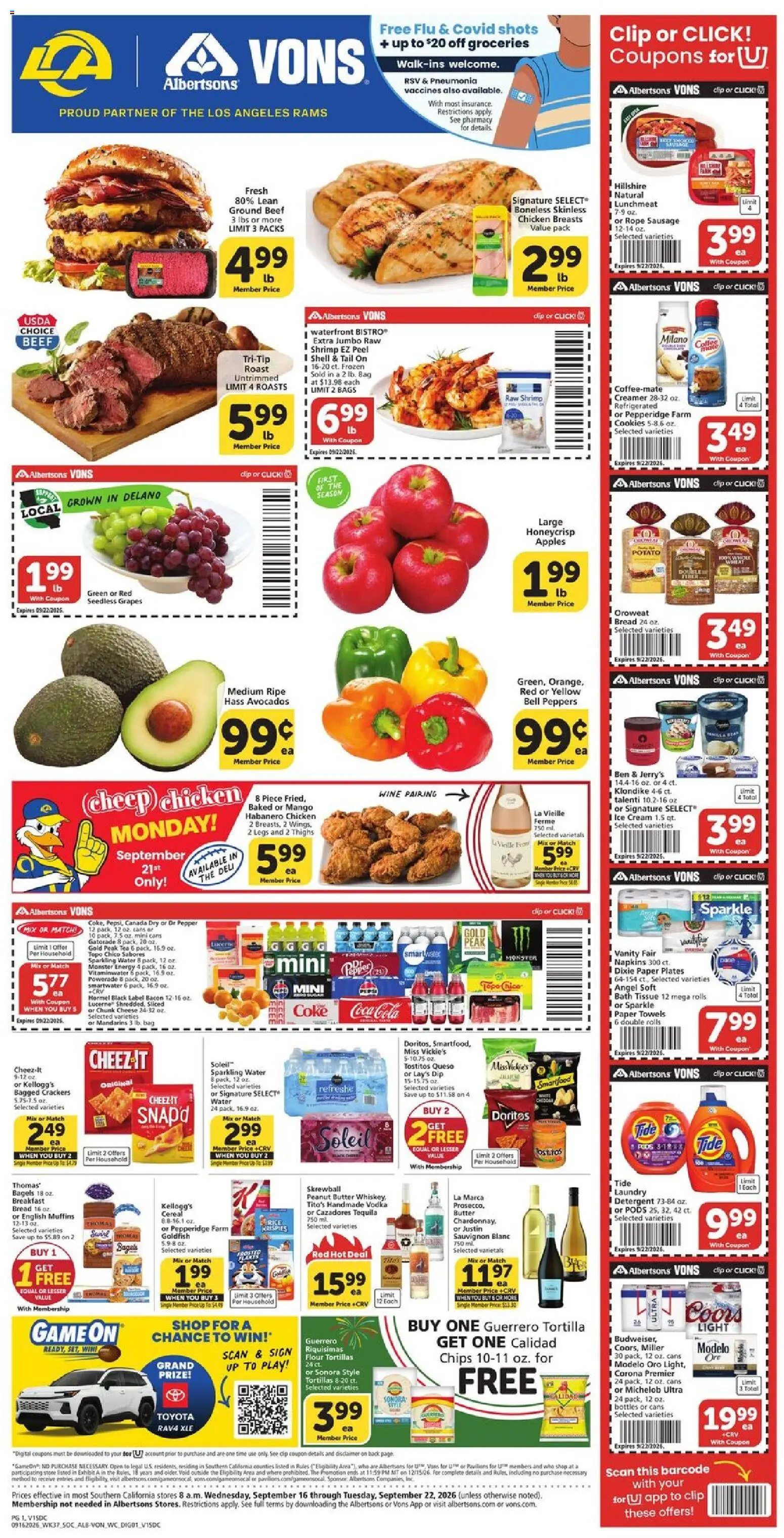 vons - Vons Weekly Ad - 09/16 - 09/22 2026