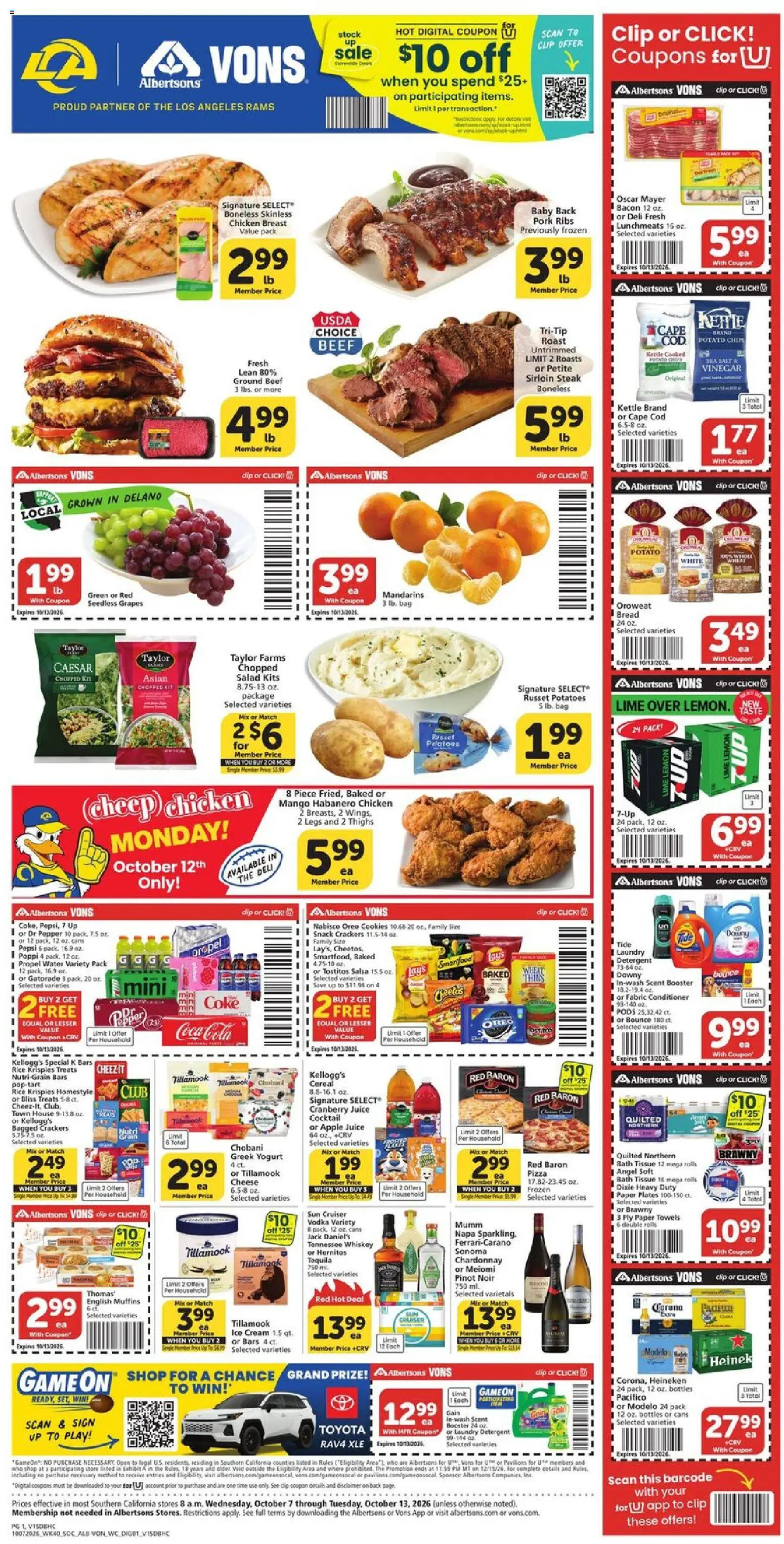 vons - Vons Weekly Ad - 10/07 - 10/13 2026 - page: 1