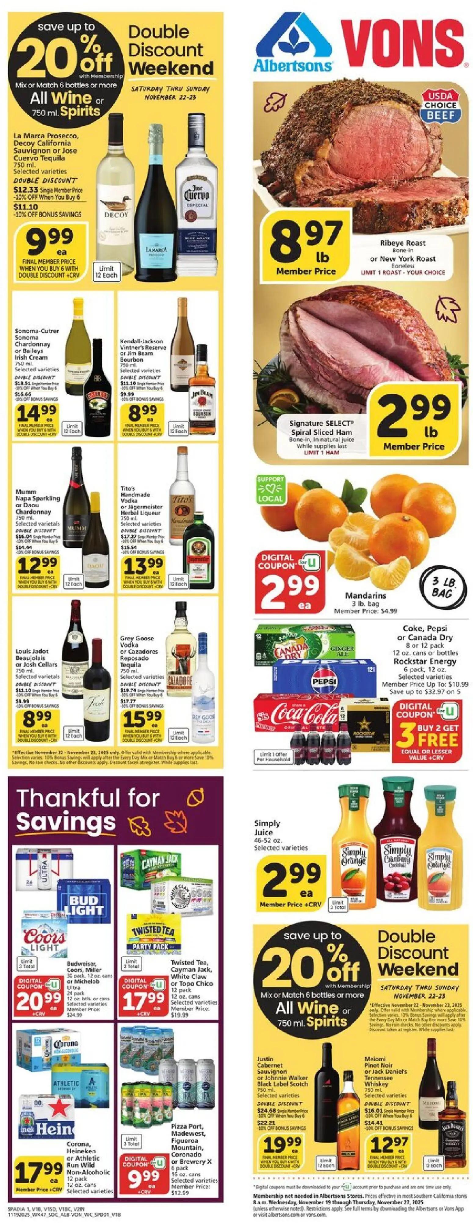 vons - Vons Weekly Ad - 11/19 - 11/27 2025