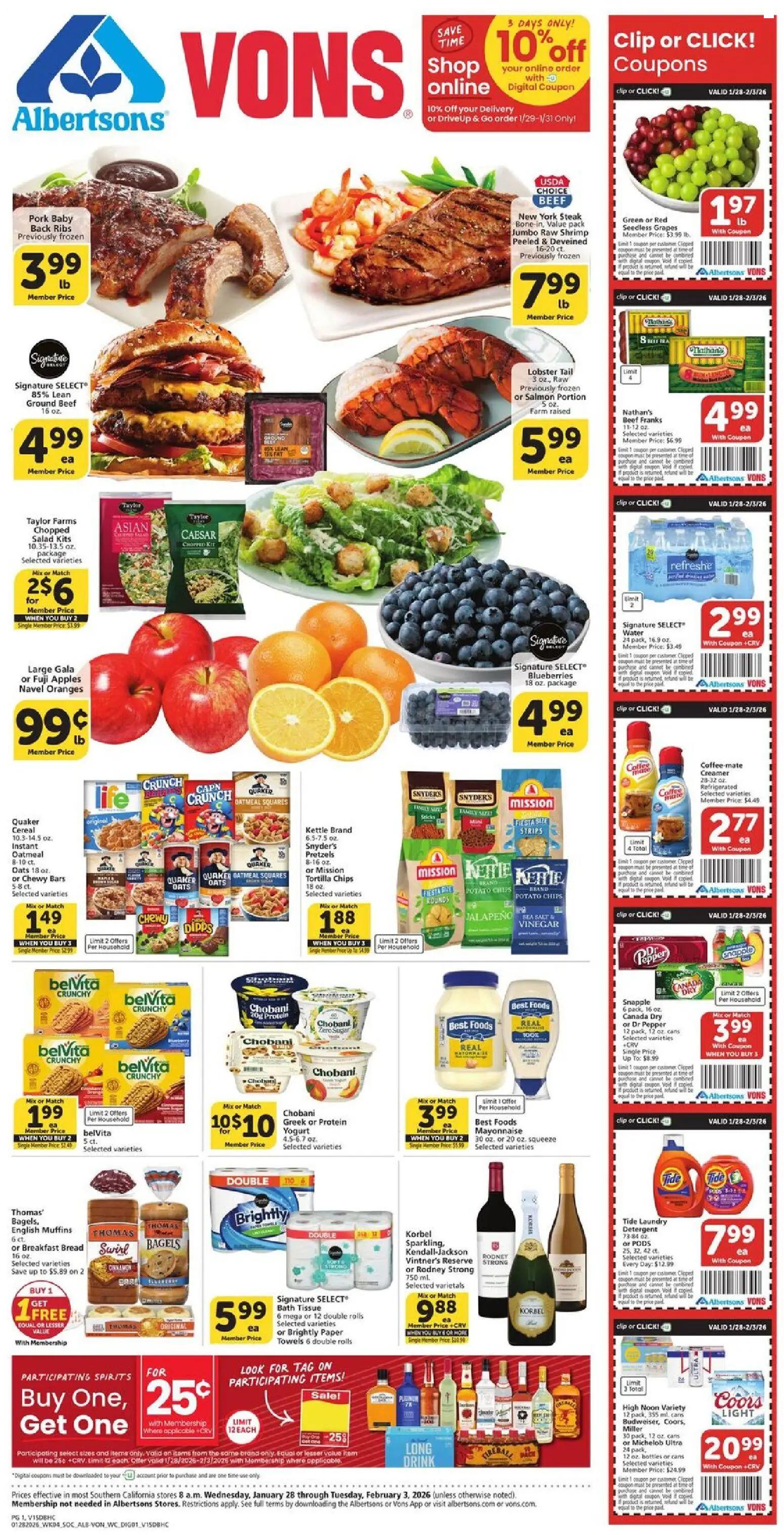 vons - Vons Weekly Ad - 01/28 - 02/03 2026