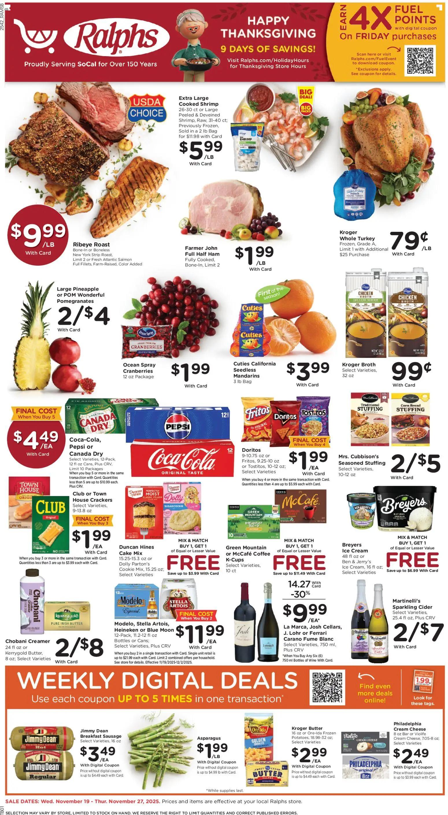 ralphs - Weekly ads Ralphs BLACK FRIDAY from 11/19/2025 - page: 1