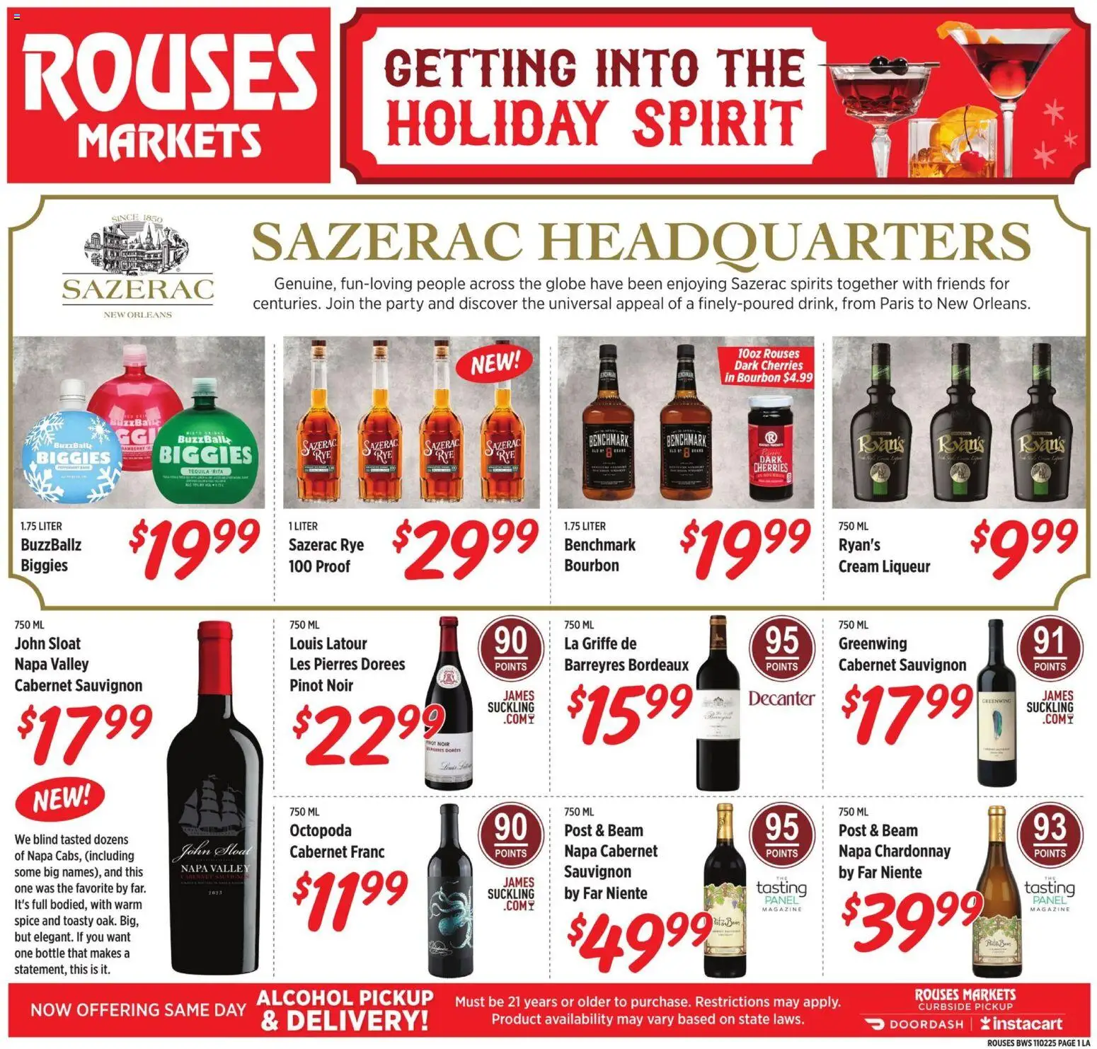 rouses - Rouses Alcohol Flyer - 10/29 - 12/03 2025