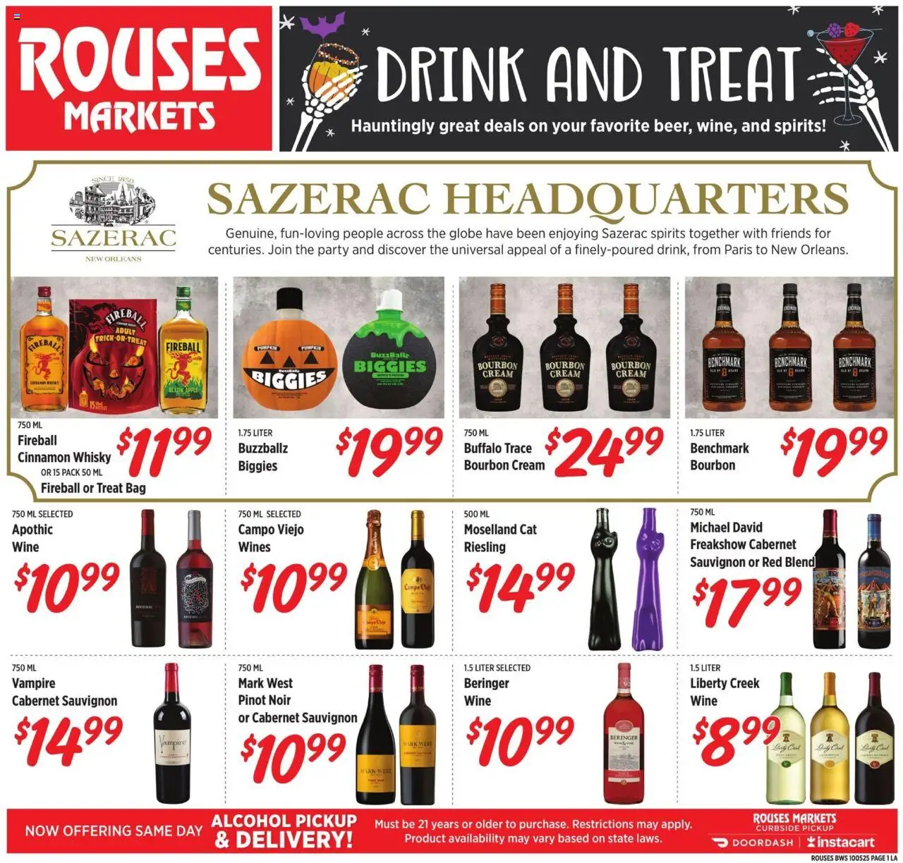 rouses - Rouses Alcohol Specials - 10/01 - 11/05 2025 - page: 1