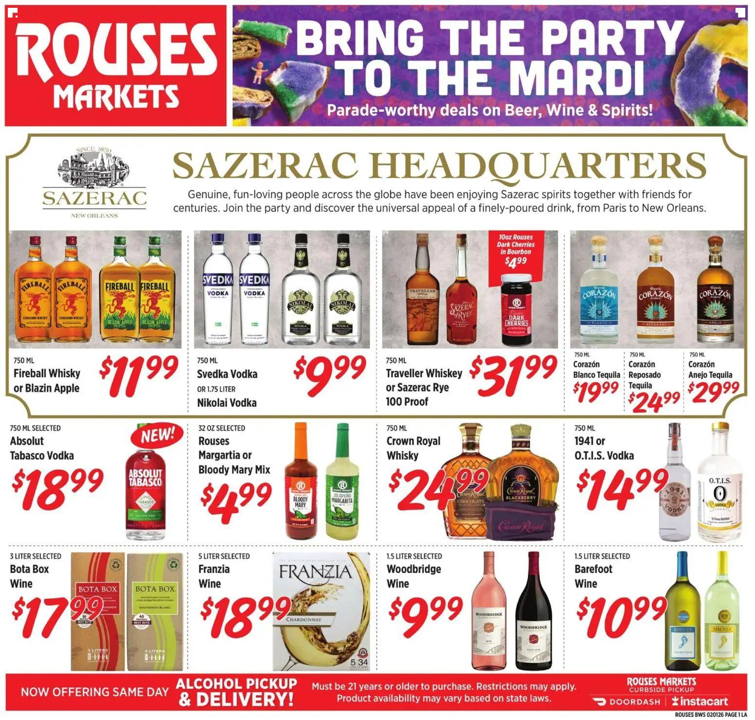 rouses - Rouses Alcohol Flyer - 02/01 - 02/28 2026 - page: 1
