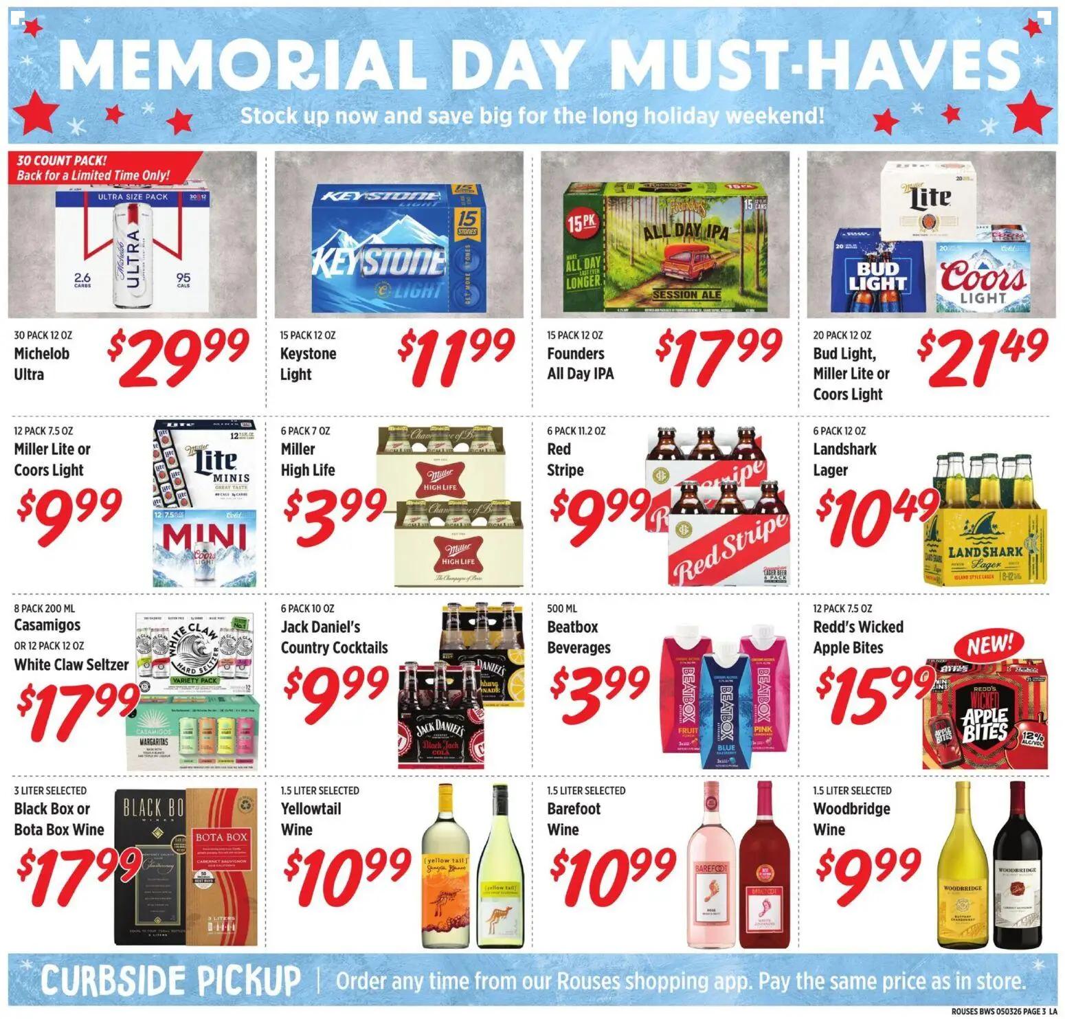 rouses - Rouses Monthly Alcohol Flyer - 04/29 - 05/27 2026 - page: 3