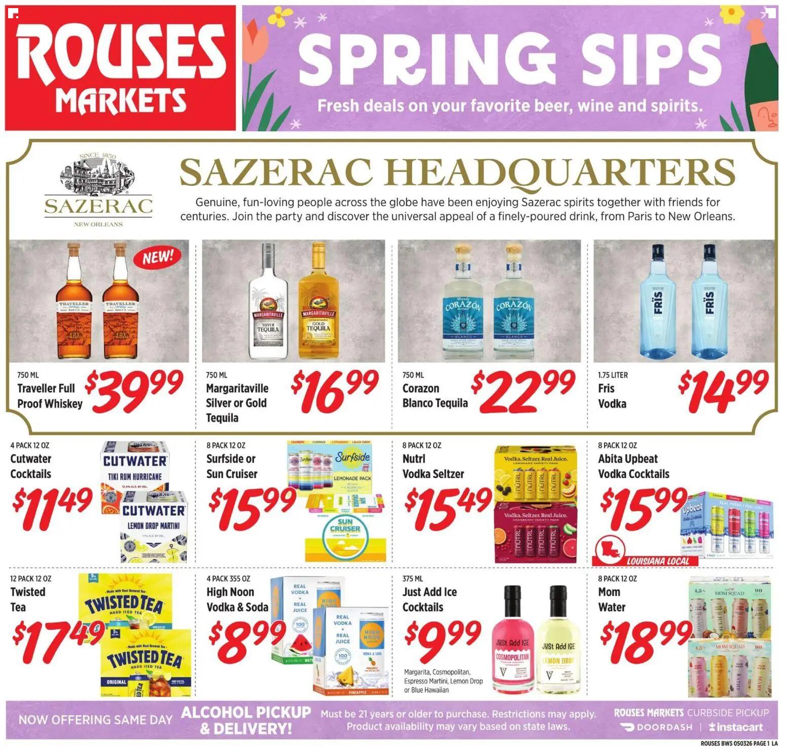 rouses - Rouses Monthly Alcohol Flyer - 04/29 - 05/27 2026