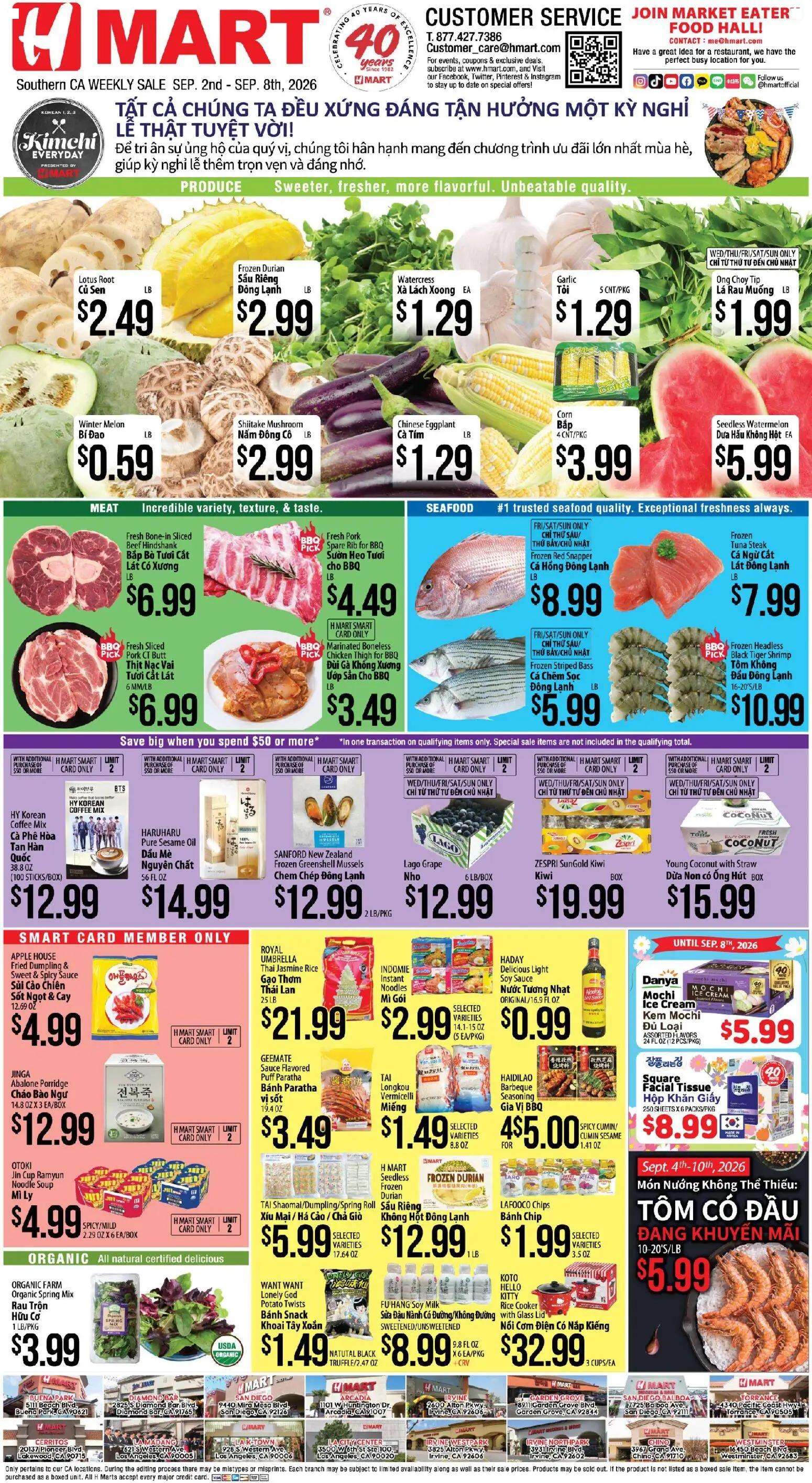hmart - Hmart Weekly Ad - VIETNAMESE - Diamond Bar - 09/02 - 09/08 2026