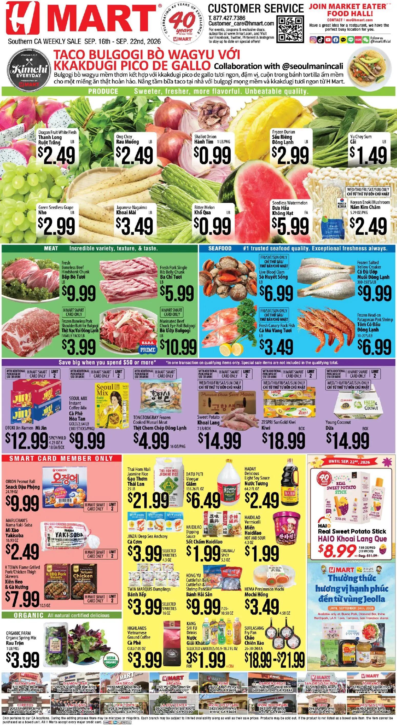 hmart - Hmart Weekly Ad - VIETNAMESE - CA - 09/16 - 09/22 2026