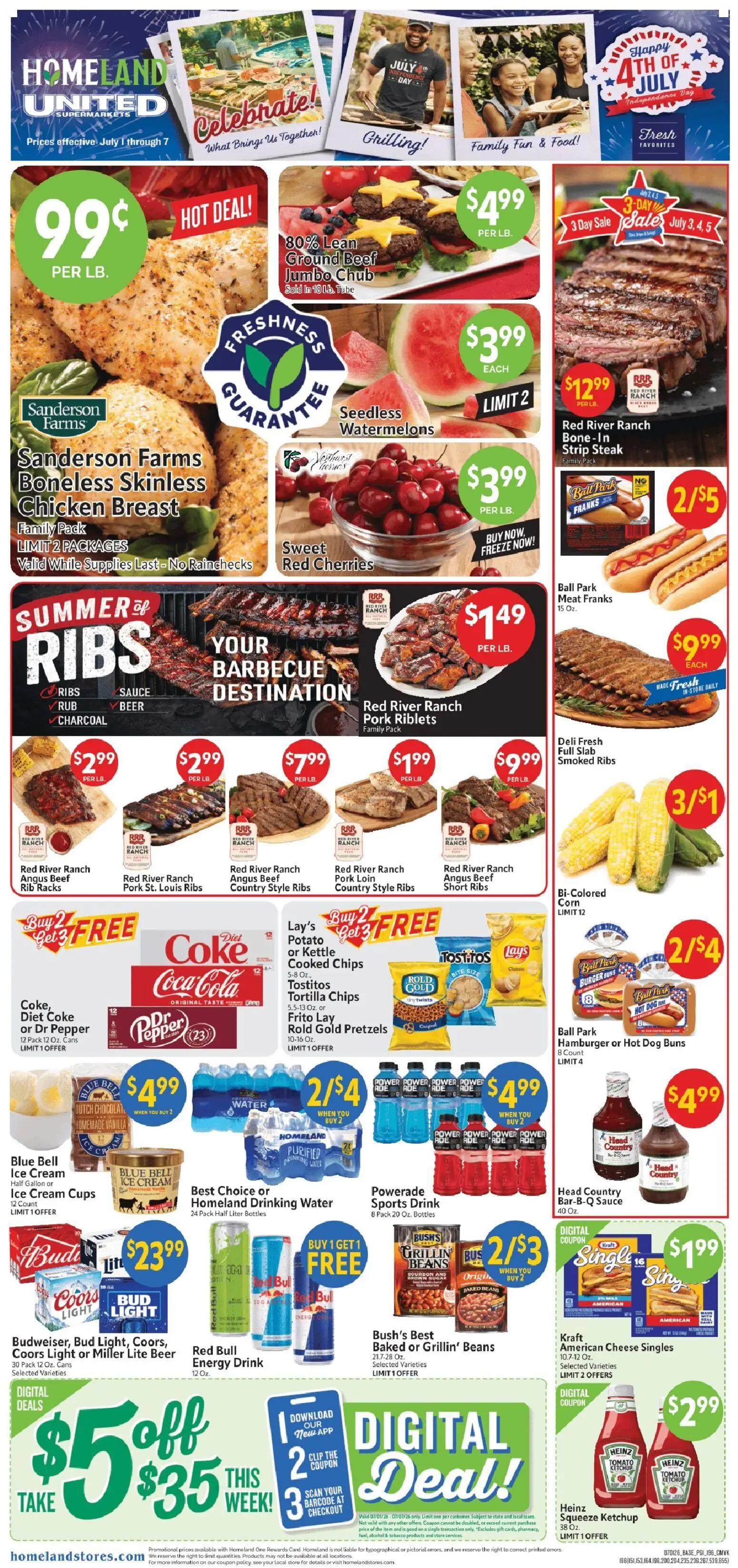 homeland - Homeland Weekly Ad - 07/01 - 07/07 2026 - page: 1