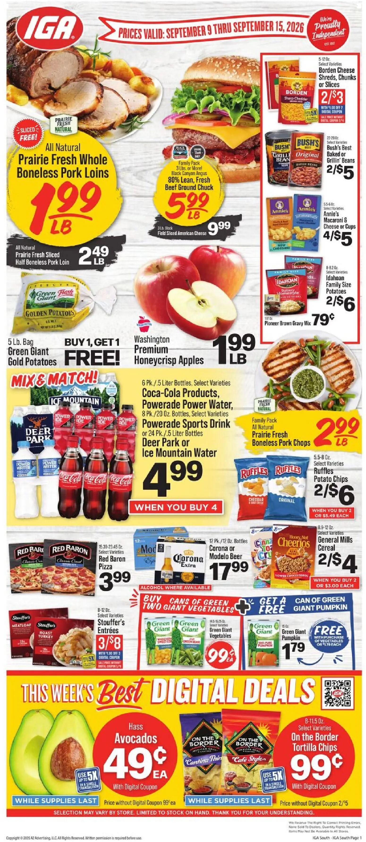 iga - IGA Weekly Ad - 09/09 - 09/15 2026 - page: 1