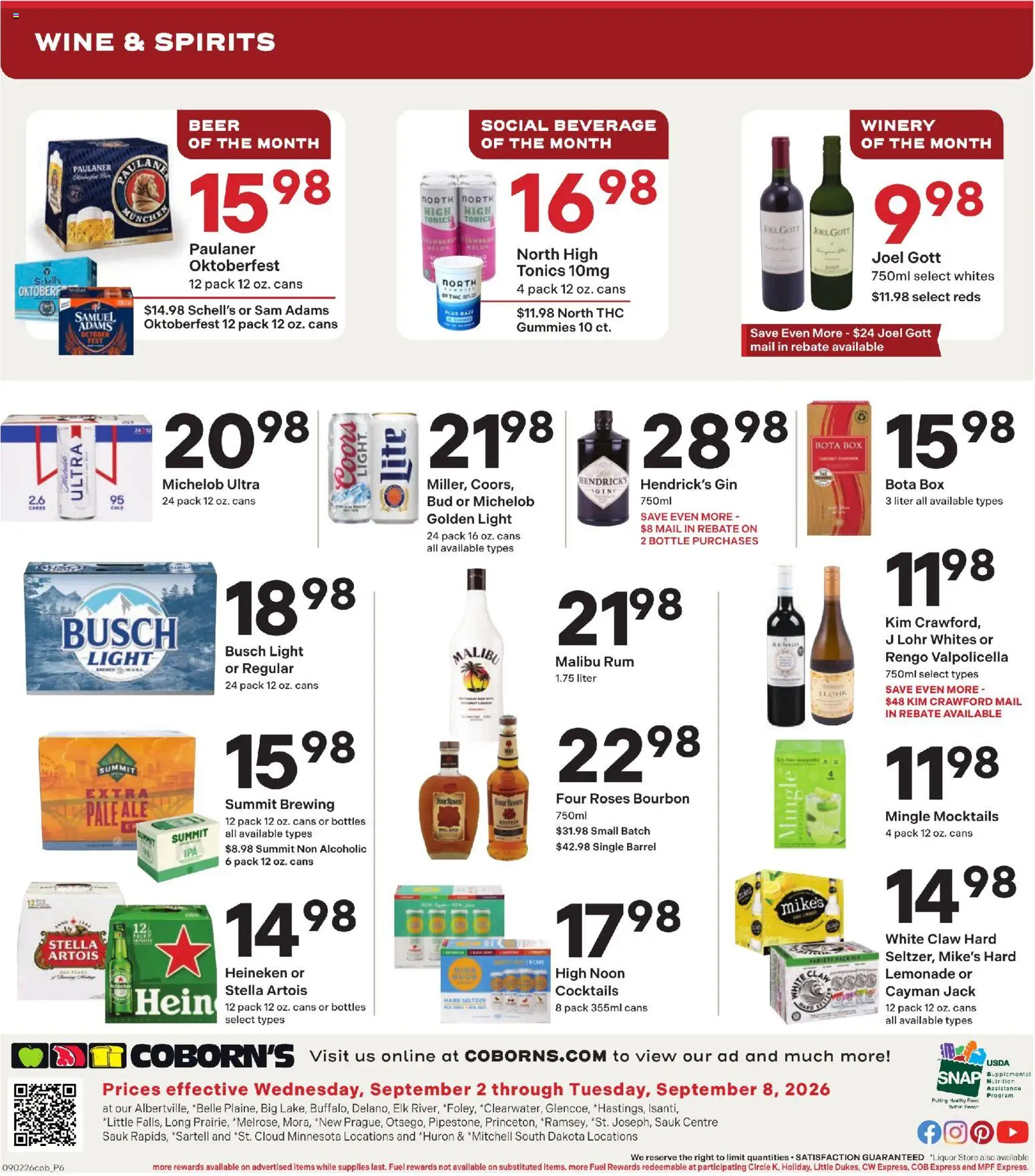coborns - Coborn's Liquor Ad - 09/02 - 09/08 2026 - page: 1