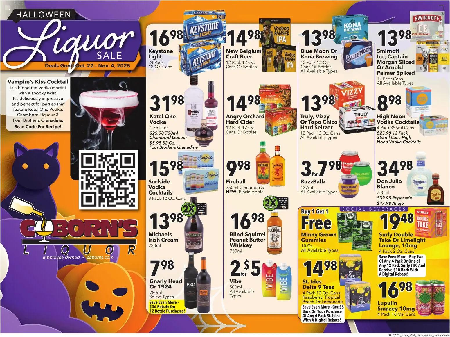 coborns - Coborn's Halloween Liquor Sale - 10/22 - 11/04 2025