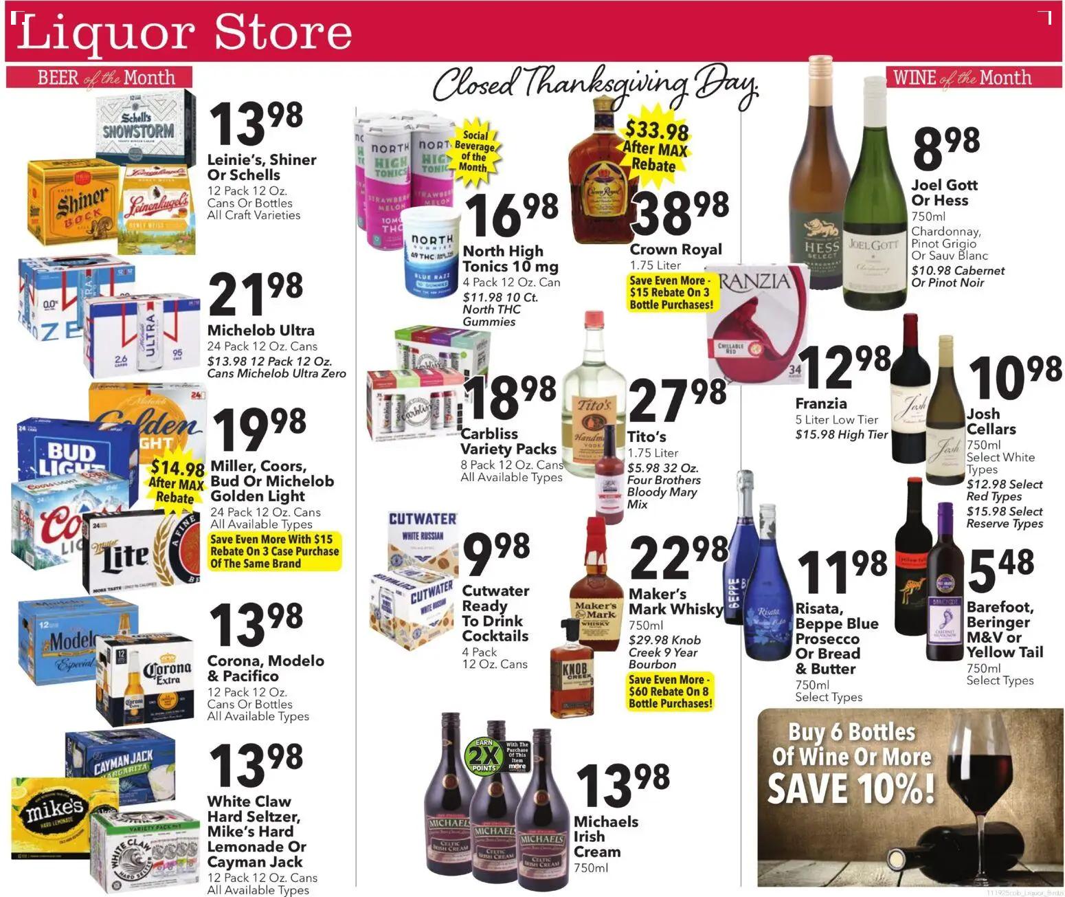 coborns - Coborn's Weekly Liquor - 11/19 - 11/25 2025