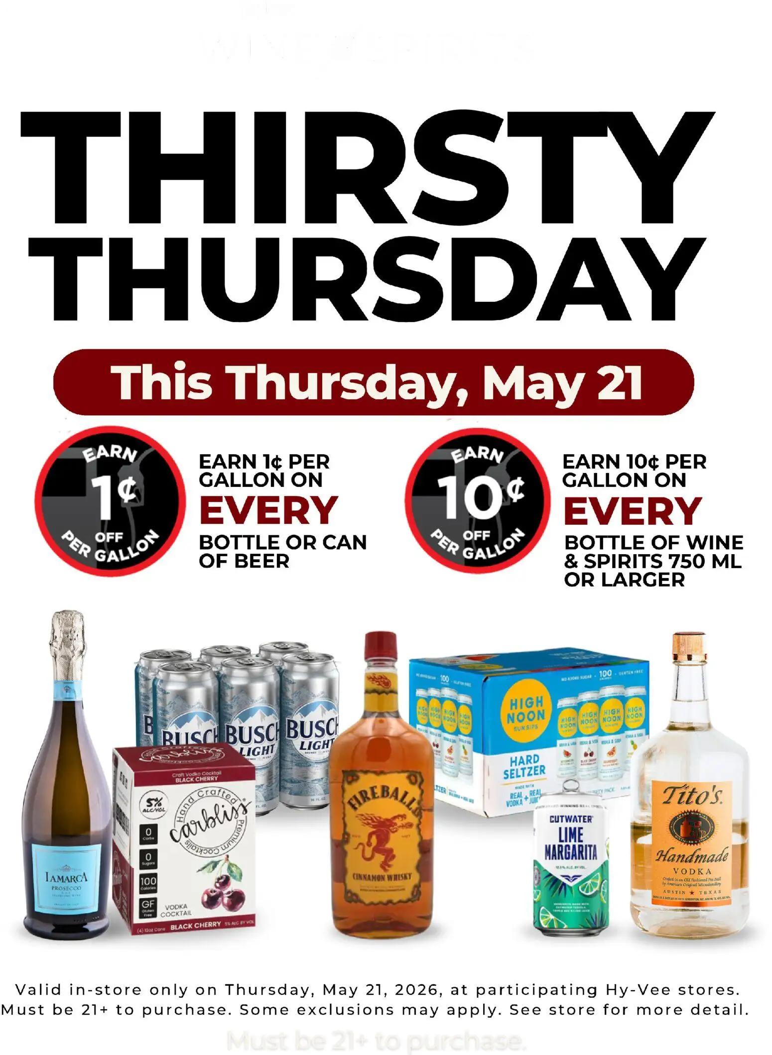 hyvee - HyVee Thirsty Thursday - 05/21 - 05/19 2026