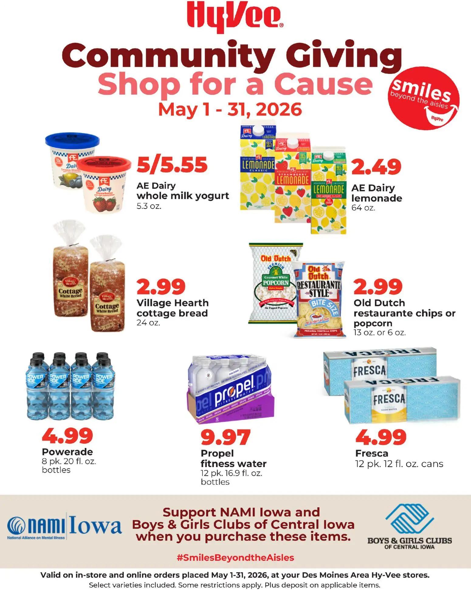 hyvee - HyVee Community Giving - 05/01 - 05/31 2026