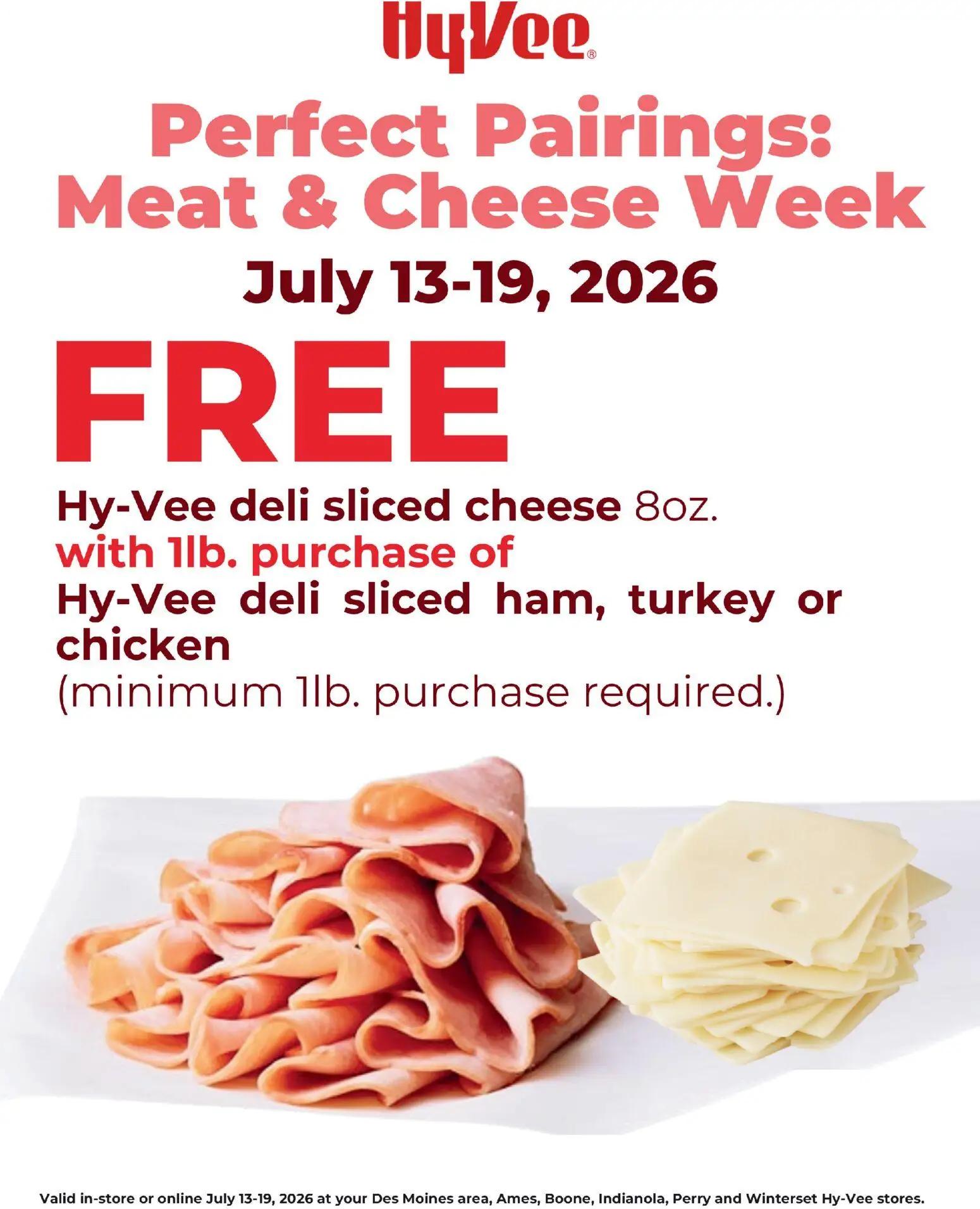 hyvee - HyVee Deli Meat & Cheese Sale - 07/13 - 07/19 2026