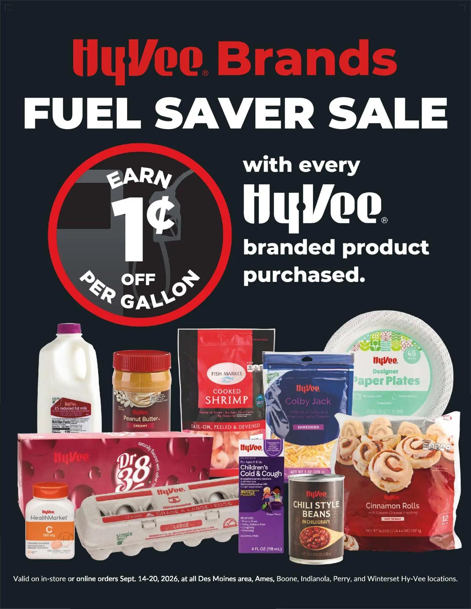 hyvee - HyVee Hy-Vee Brands Fuel Saver Sale - 09/14 - 09/20 2026