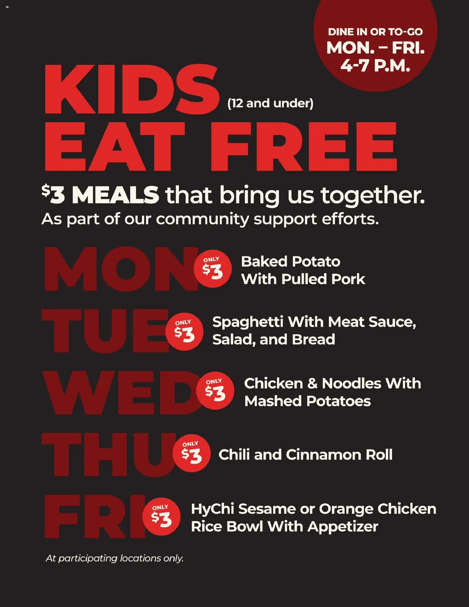 hyvee - HyVee Kids eat FREE - 11/03 - 11/07 2025