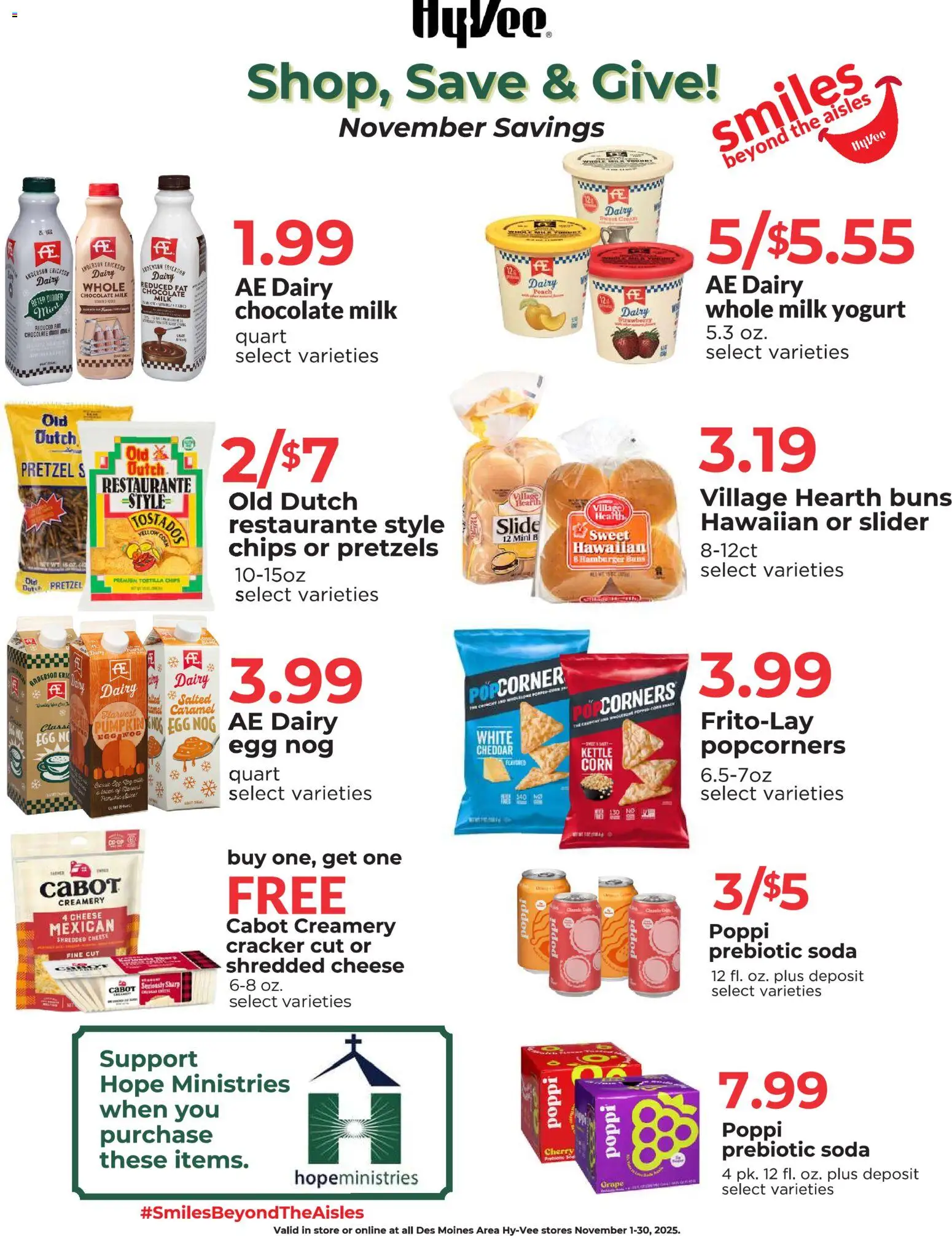 hyvee - HyVee Shop, Save & Give! November Savings. - 11/01 - 11/30 2025